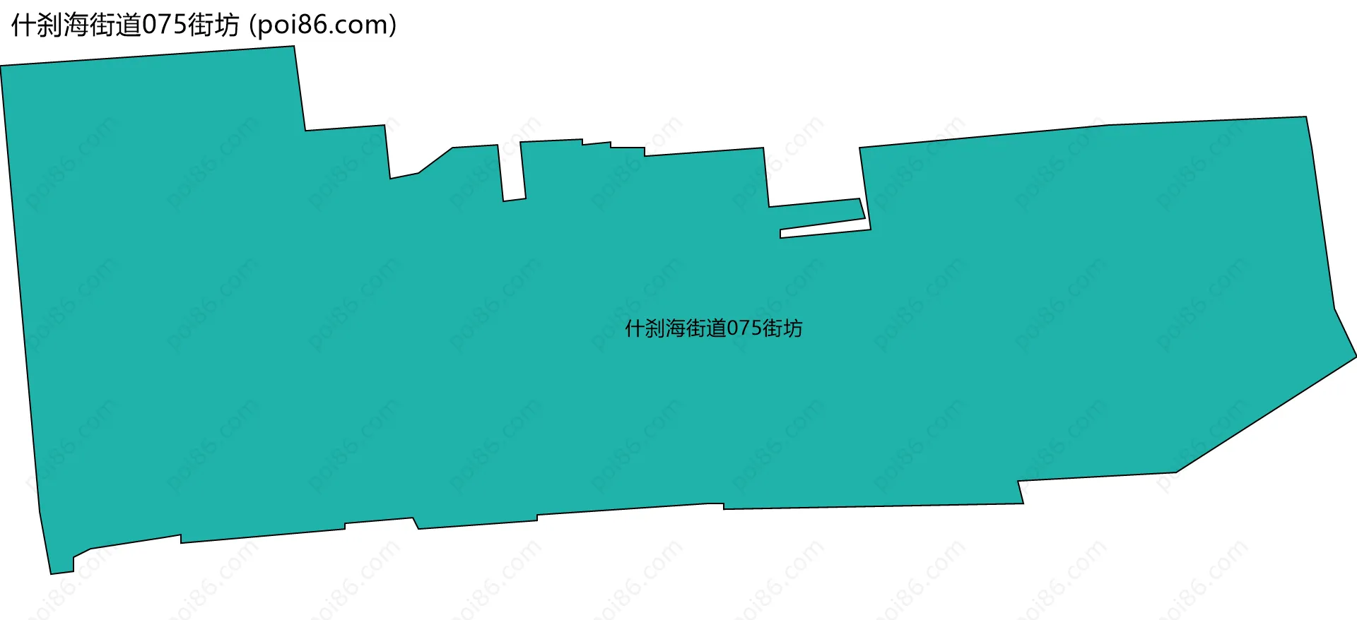 什刹海街道075街坊边界地图