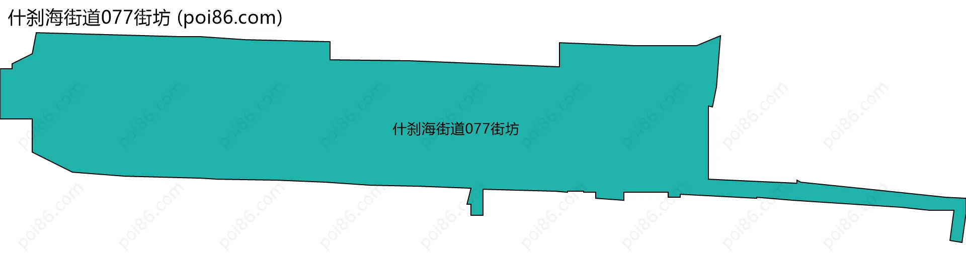 什刹海街道077街坊边界地图