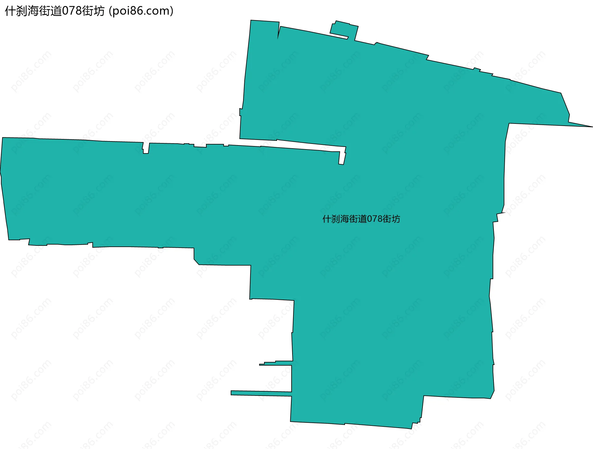 什刹海街道078街坊边界地图