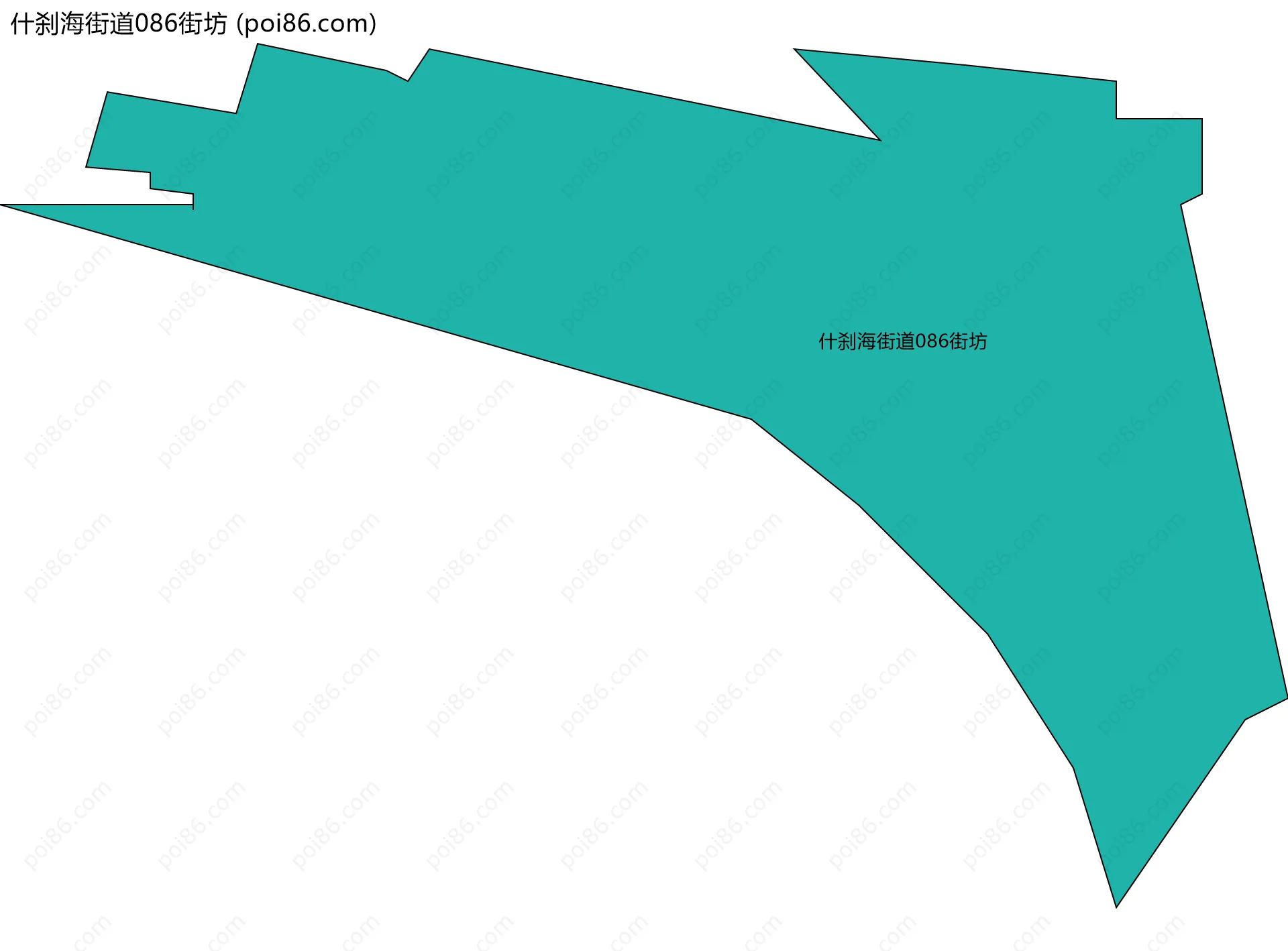 什刹海街道086街坊边界地图