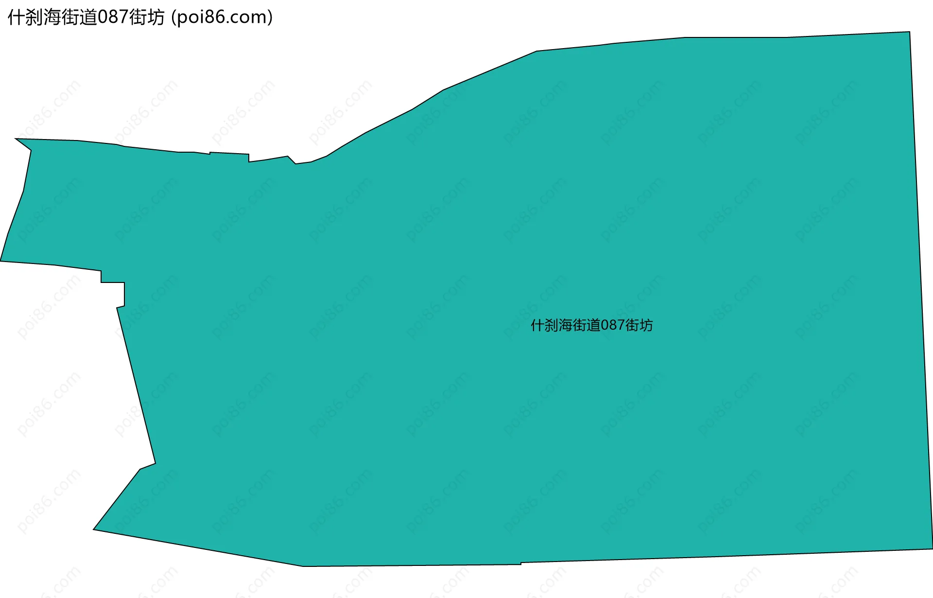 什刹海街道087街坊边界地图