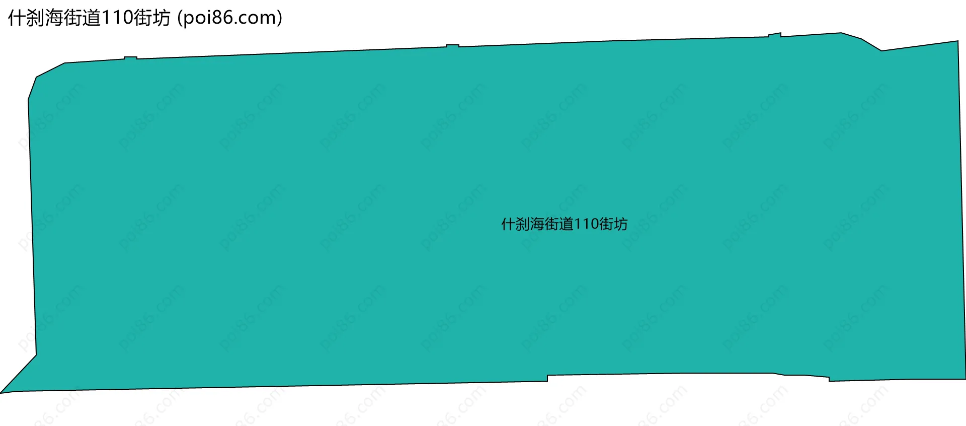 什刹海街道110街坊边界地图