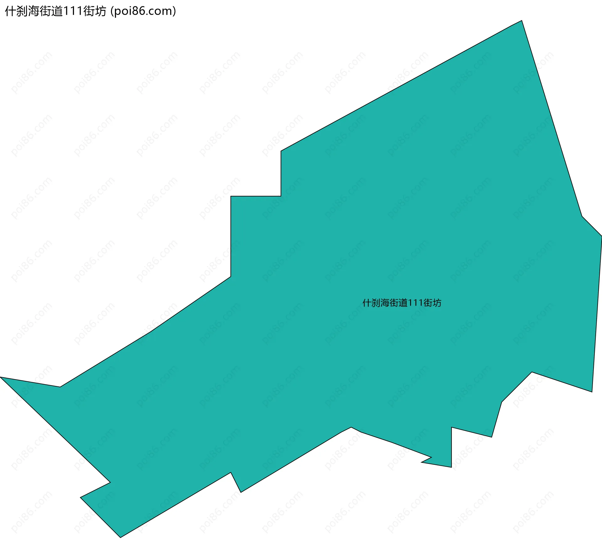 什刹海街道111街坊边界地图