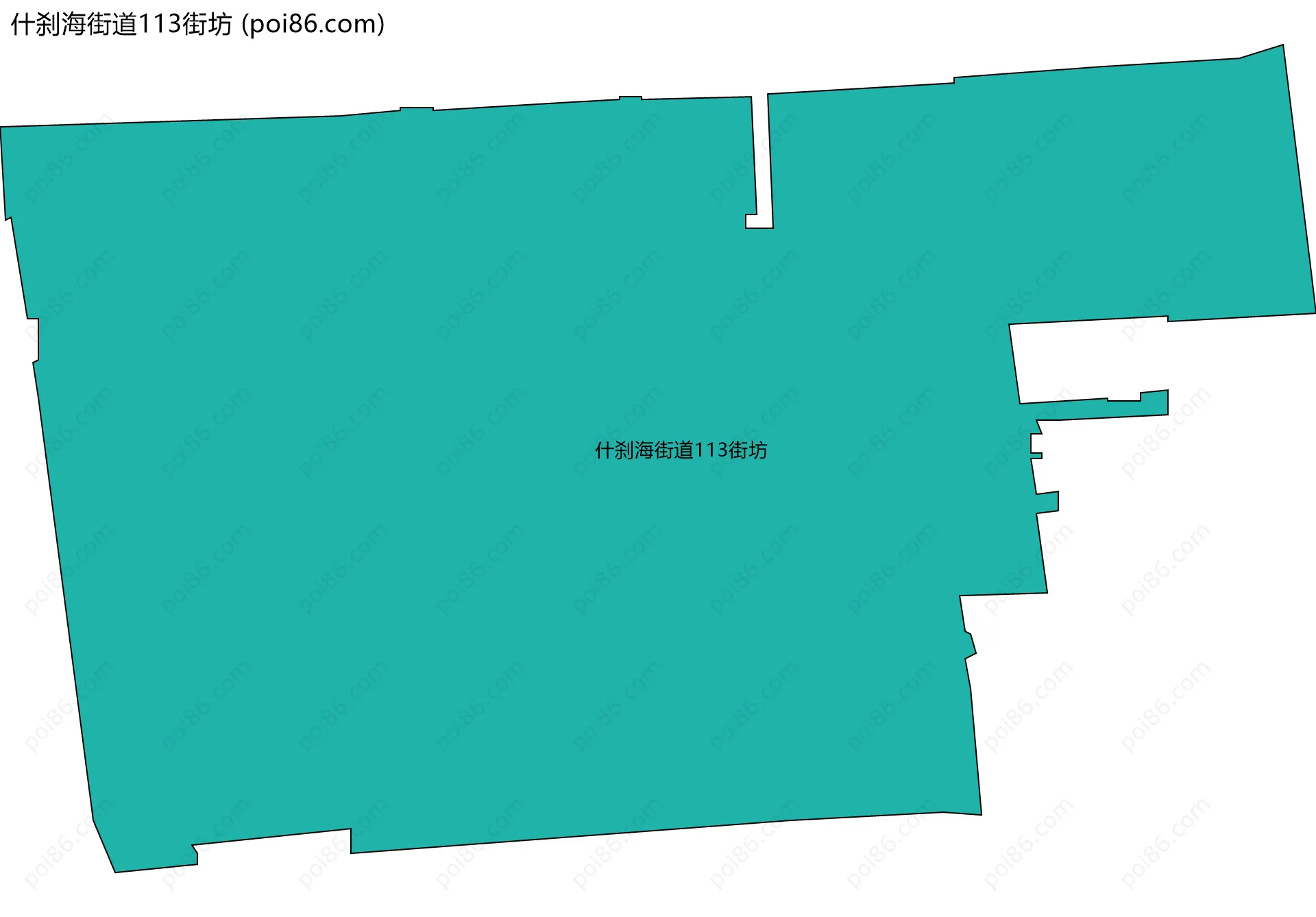 什刹海街道113街坊边界地图