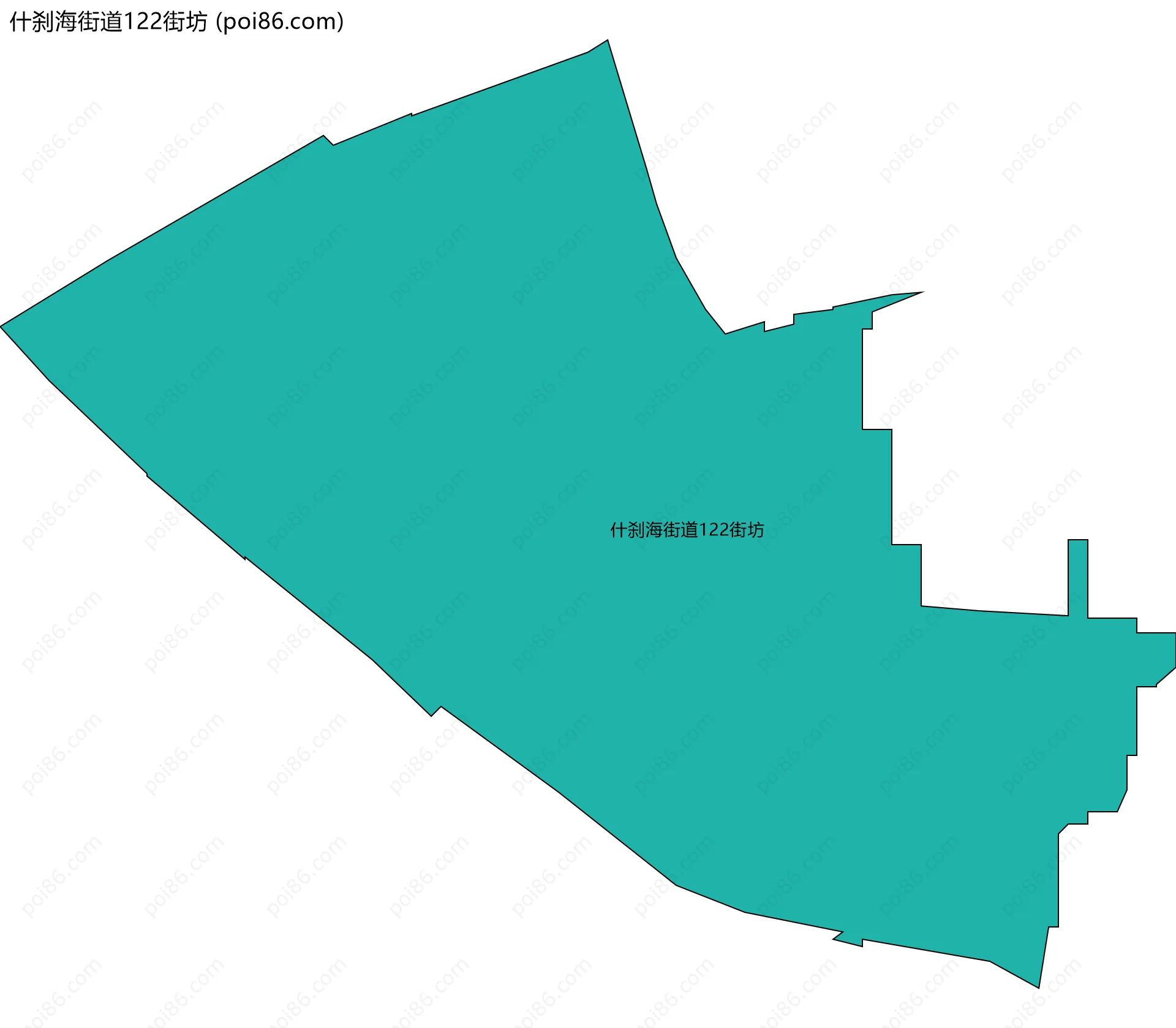 什刹海街道122街坊边界地图