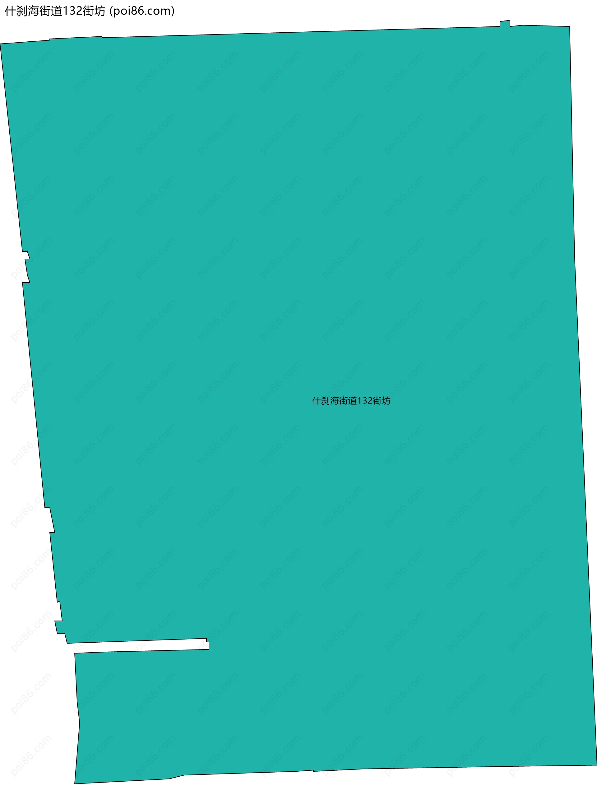 什刹海街道132街坊边界地图