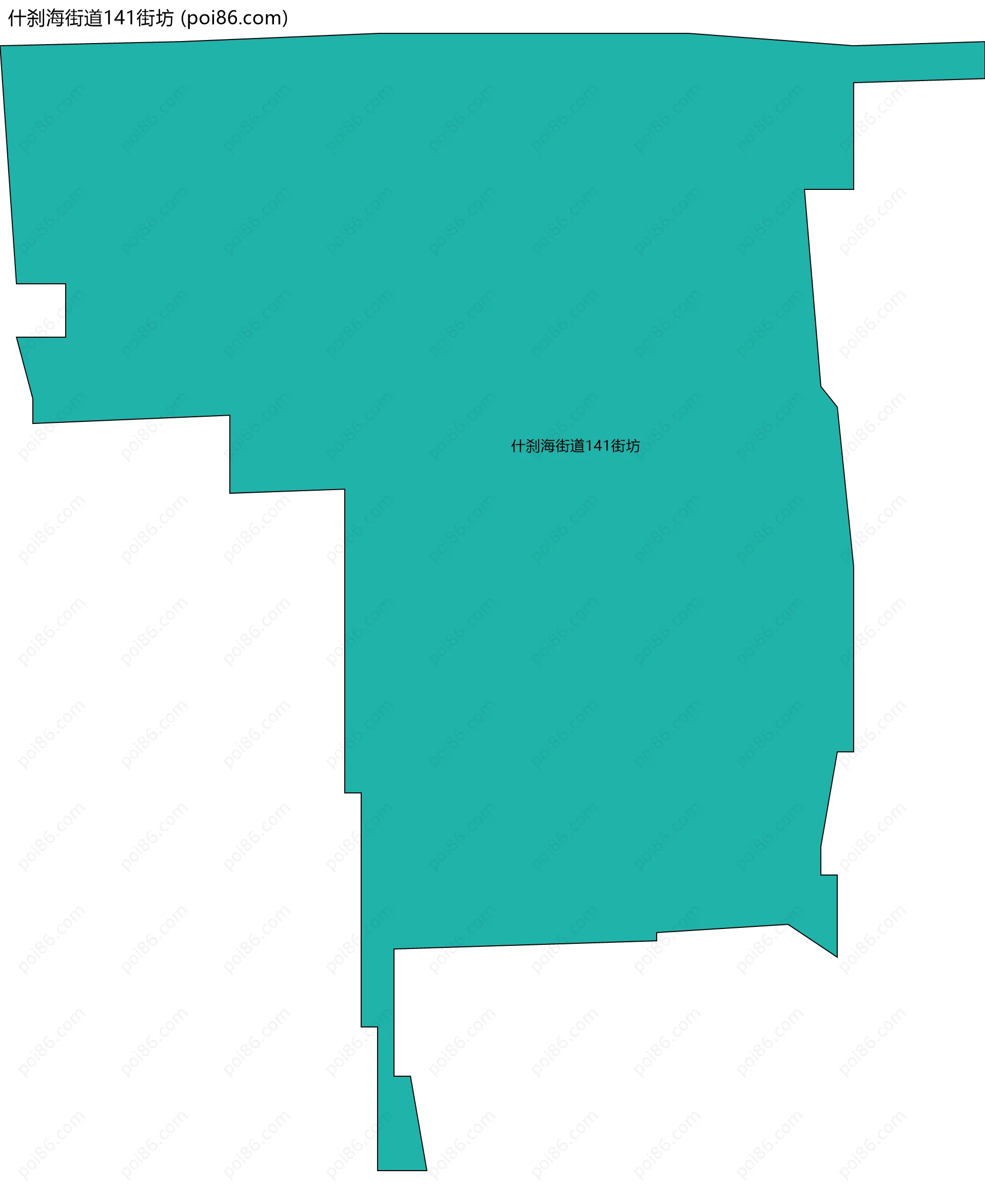 什刹海街道141街坊边界地图