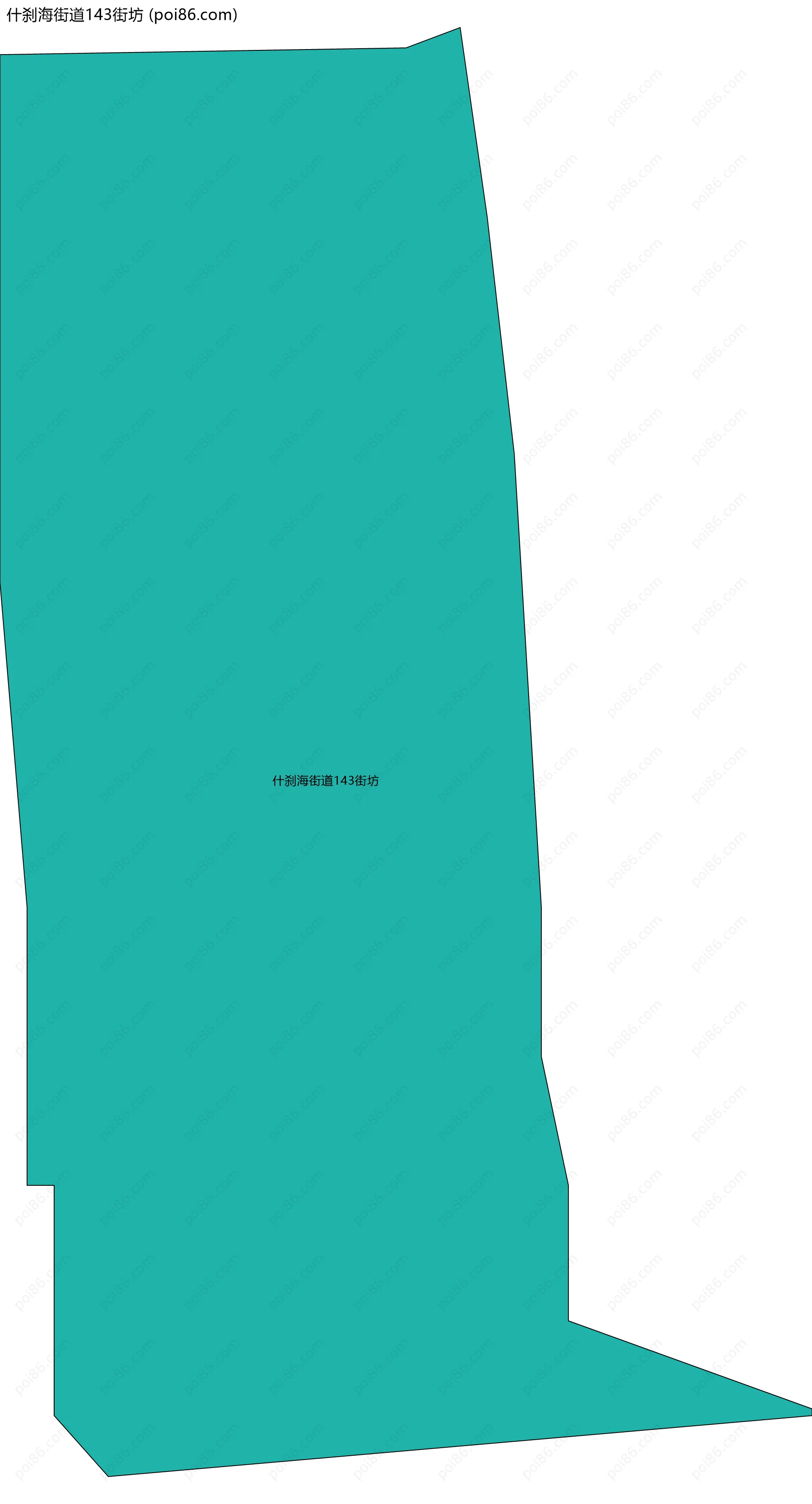 什刹海街道143街坊边界地图