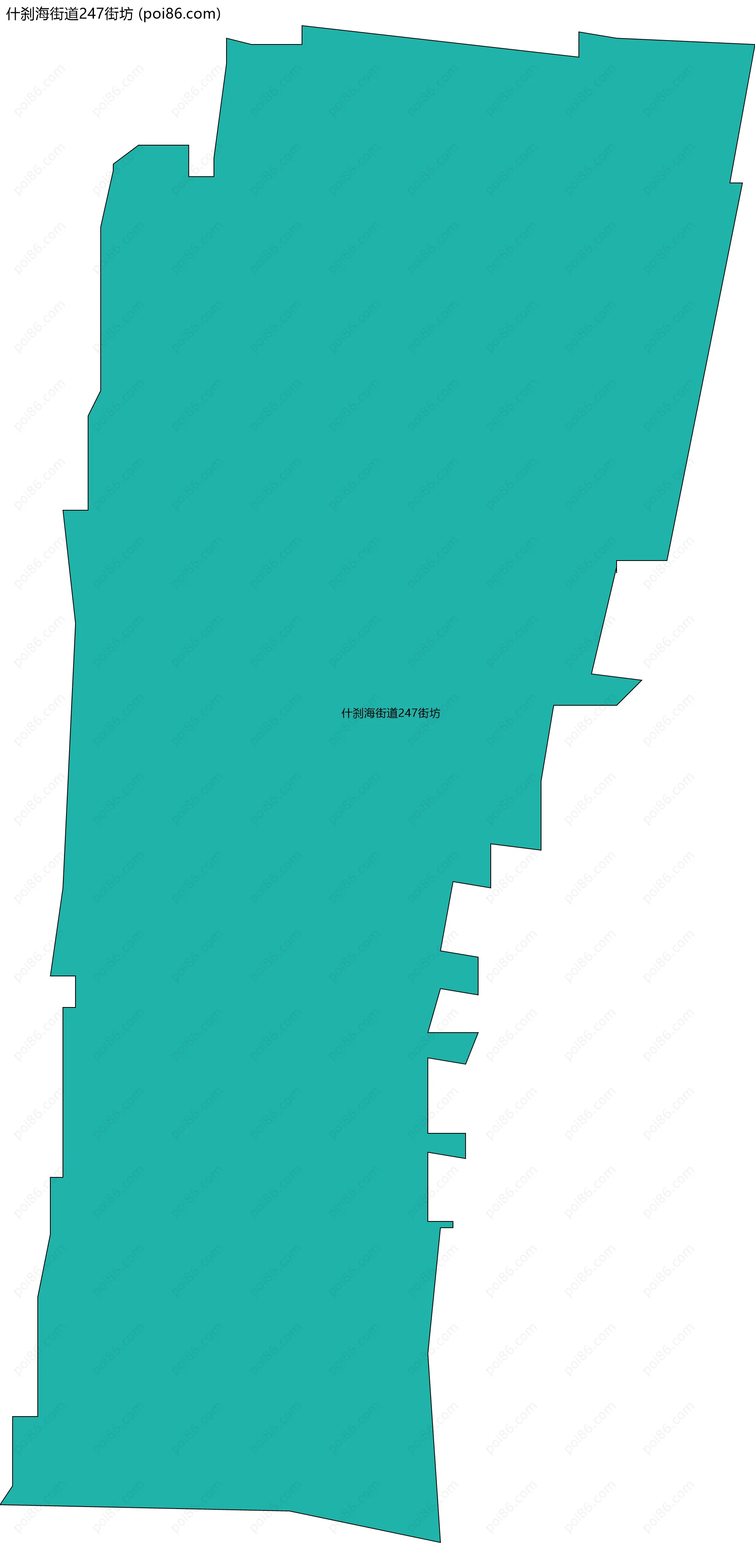 什刹海街道247街坊边界地图