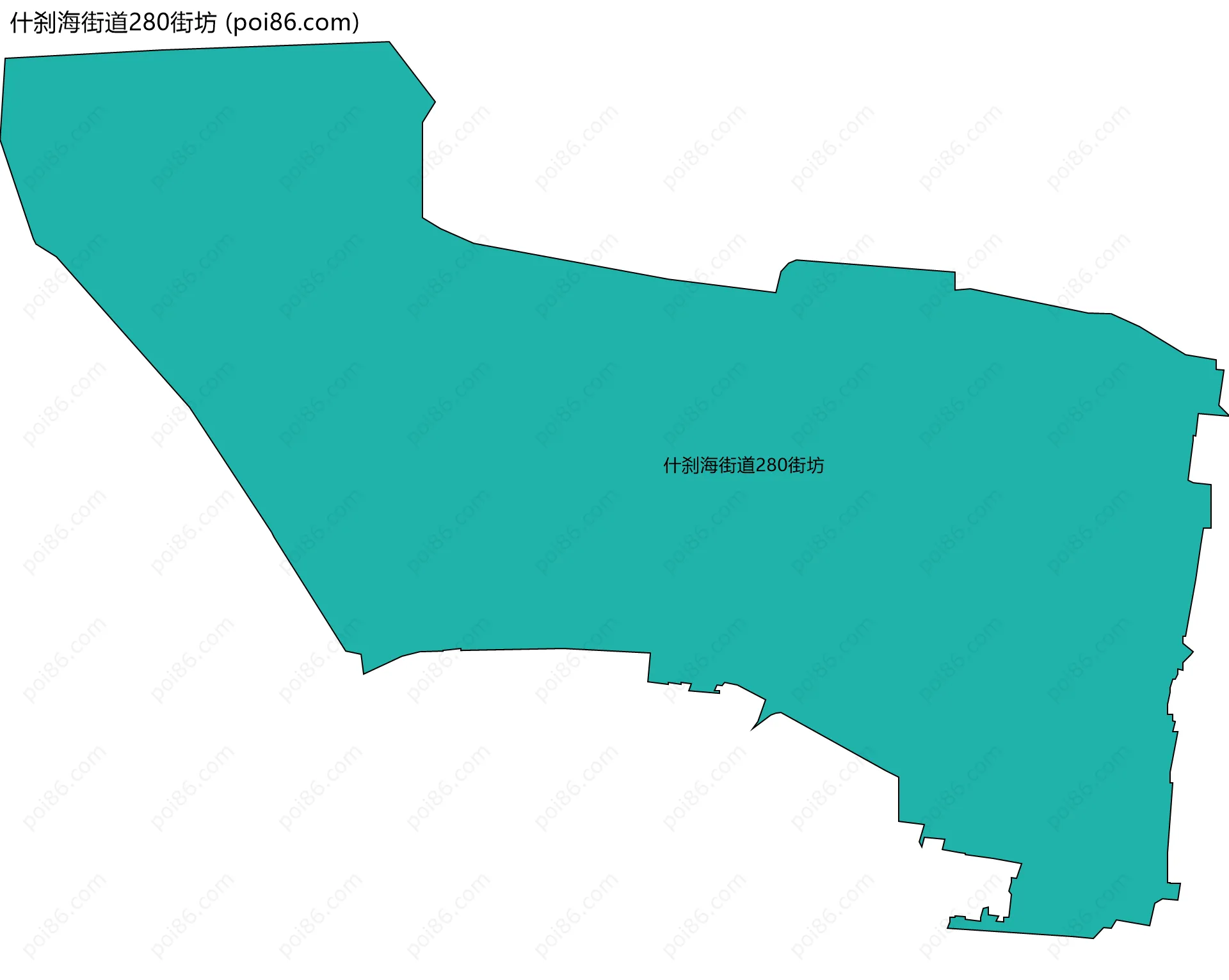什刹海街道280街坊边界地图