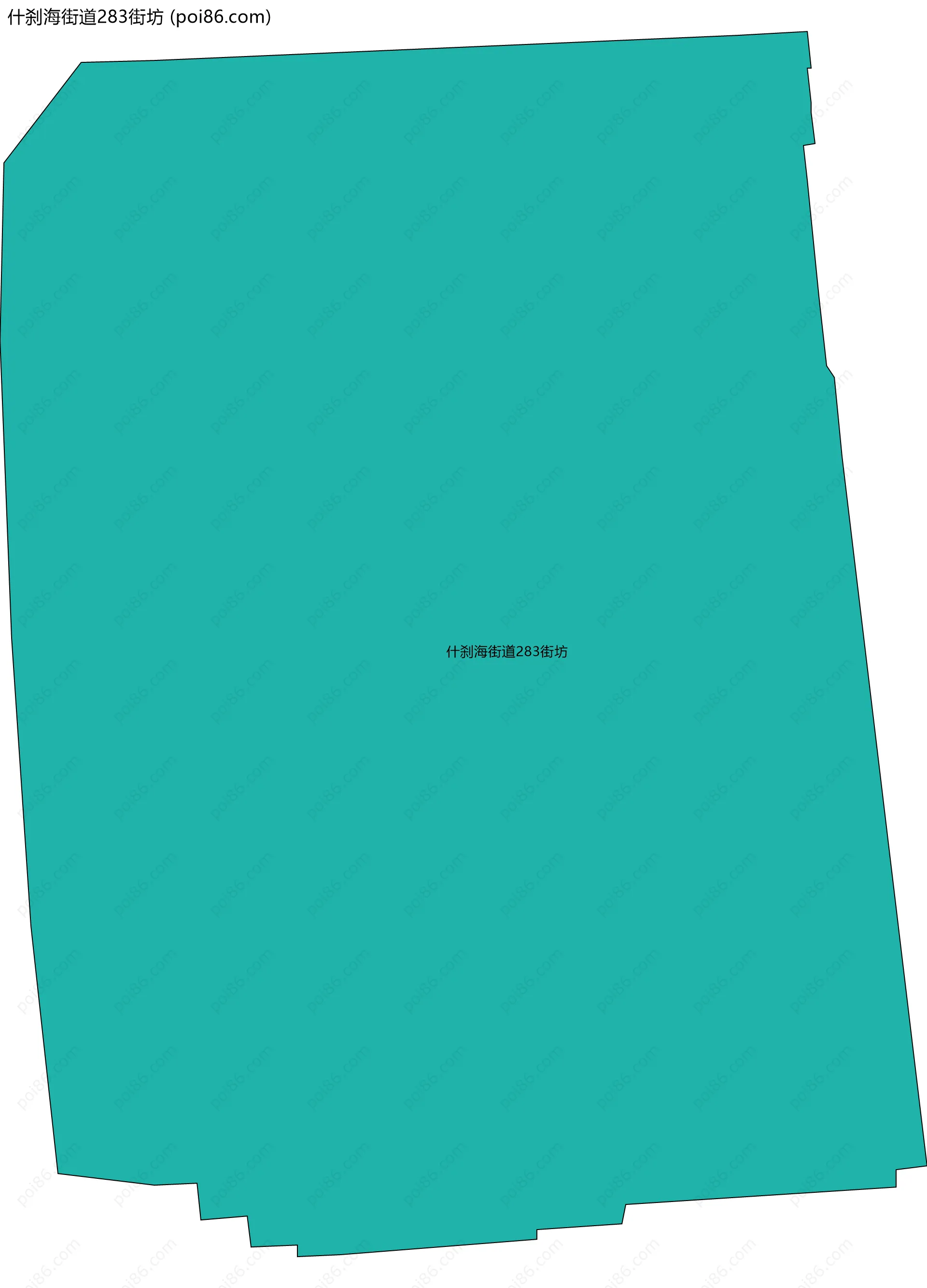 什刹海街道283街坊边界地图