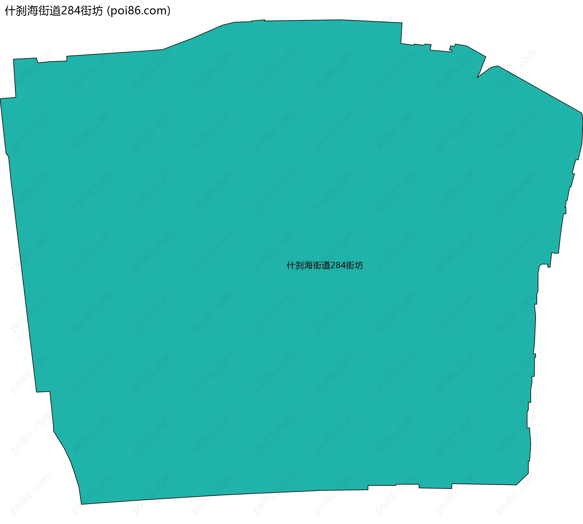 什刹海街道284街坊边界地图