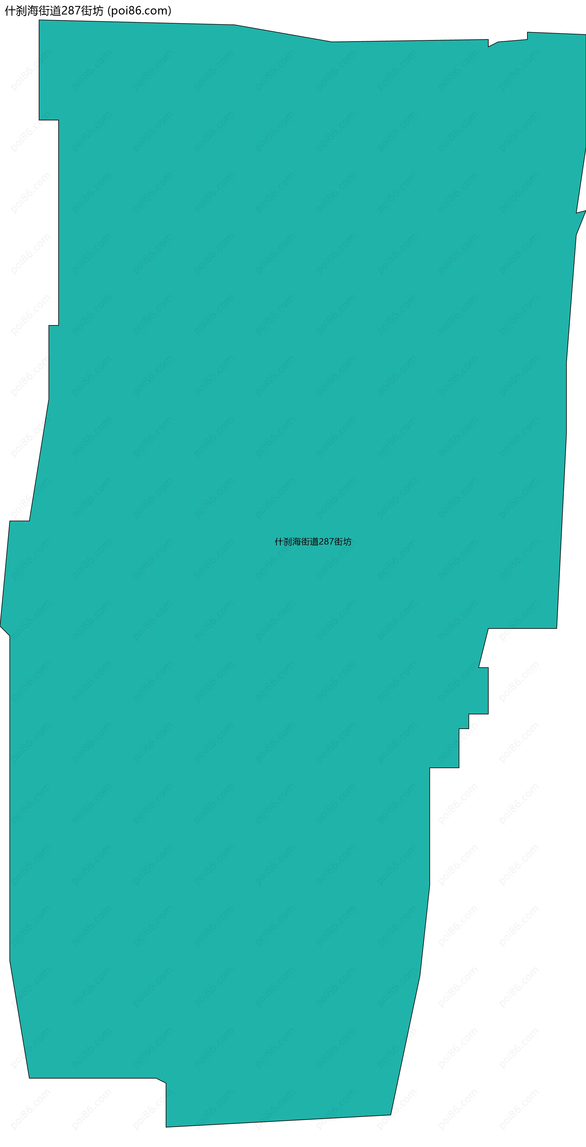 什刹海街道287街坊边界地图