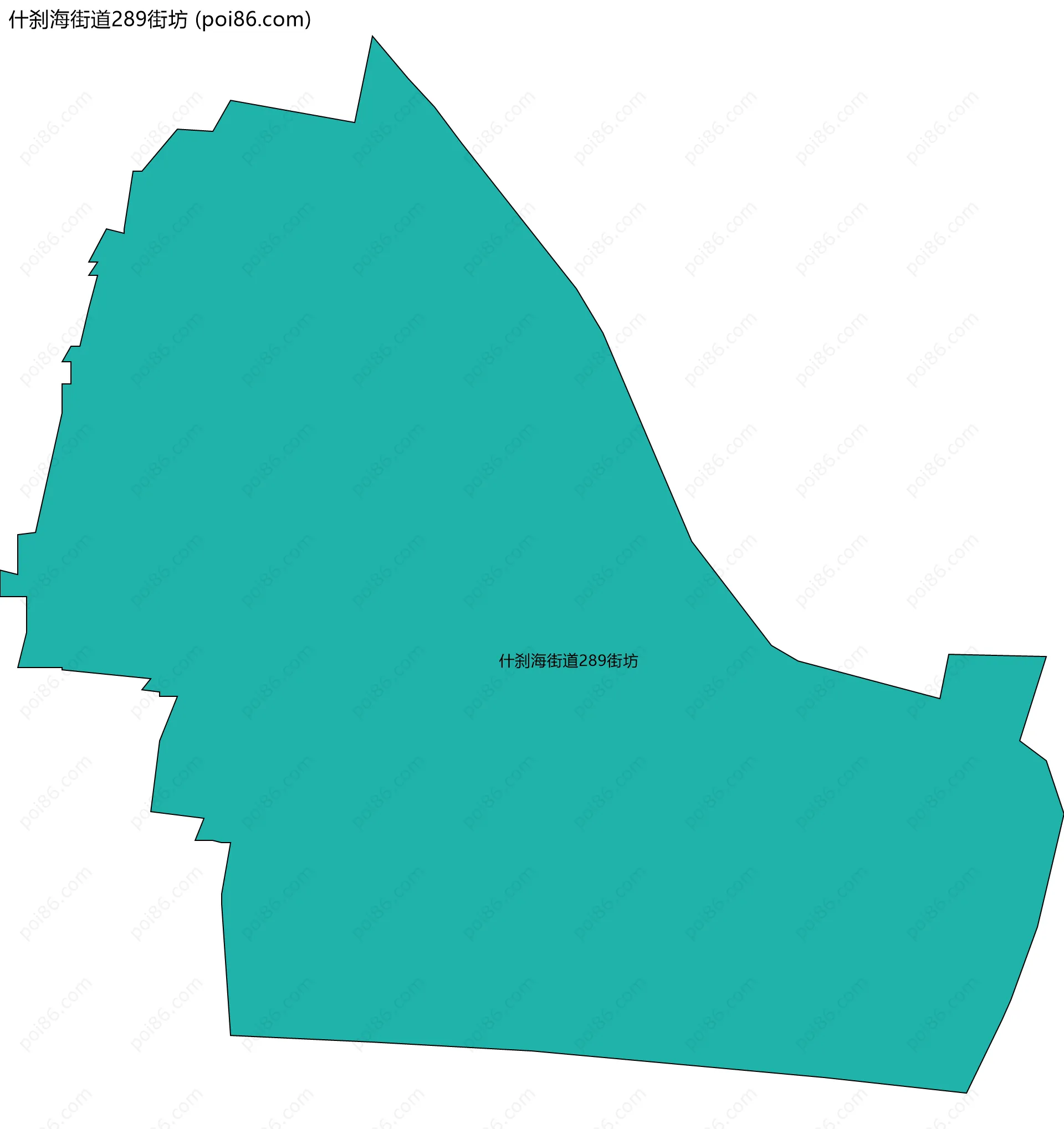 什刹海街道289街坊边界地图