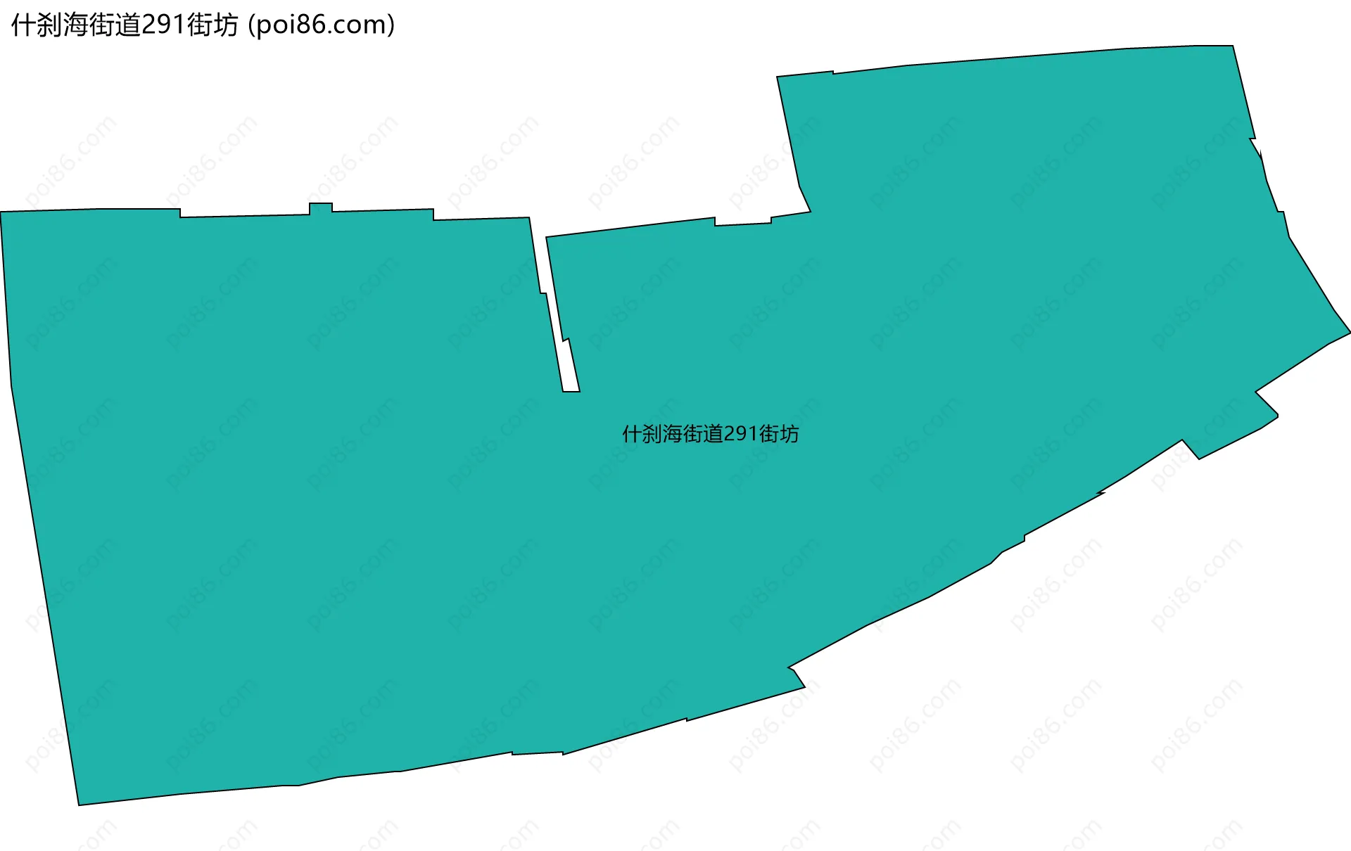什刹海街道291街坊边界地图