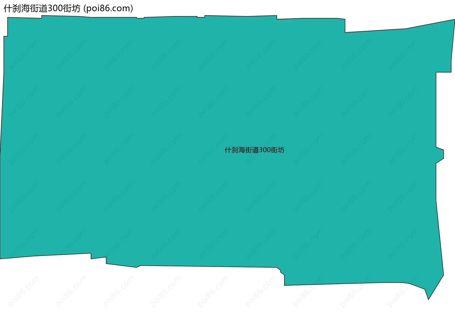 什刹海街道300街坊边界地图