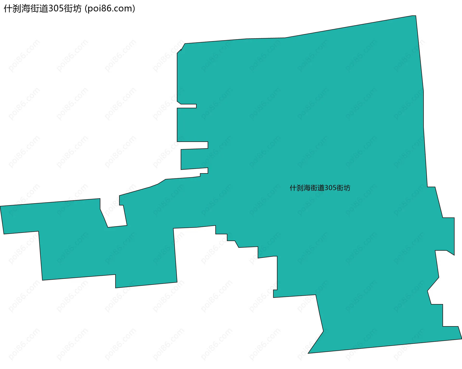 什刹海街道305街坊边界地图