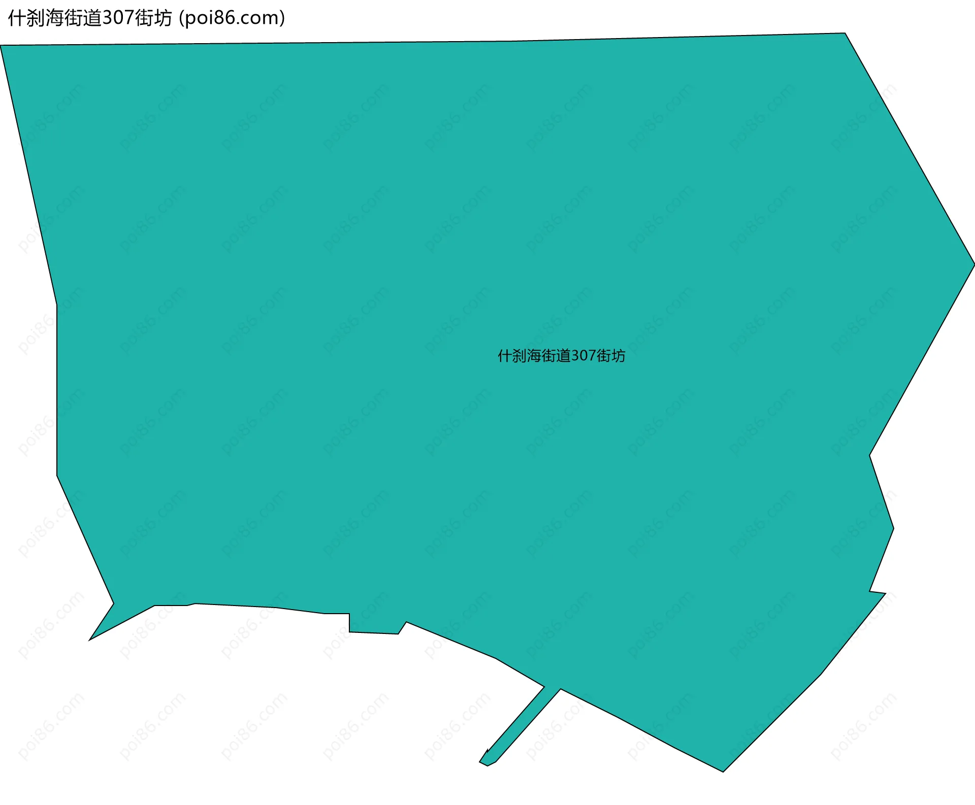 什刹海街道307街坊边界地图