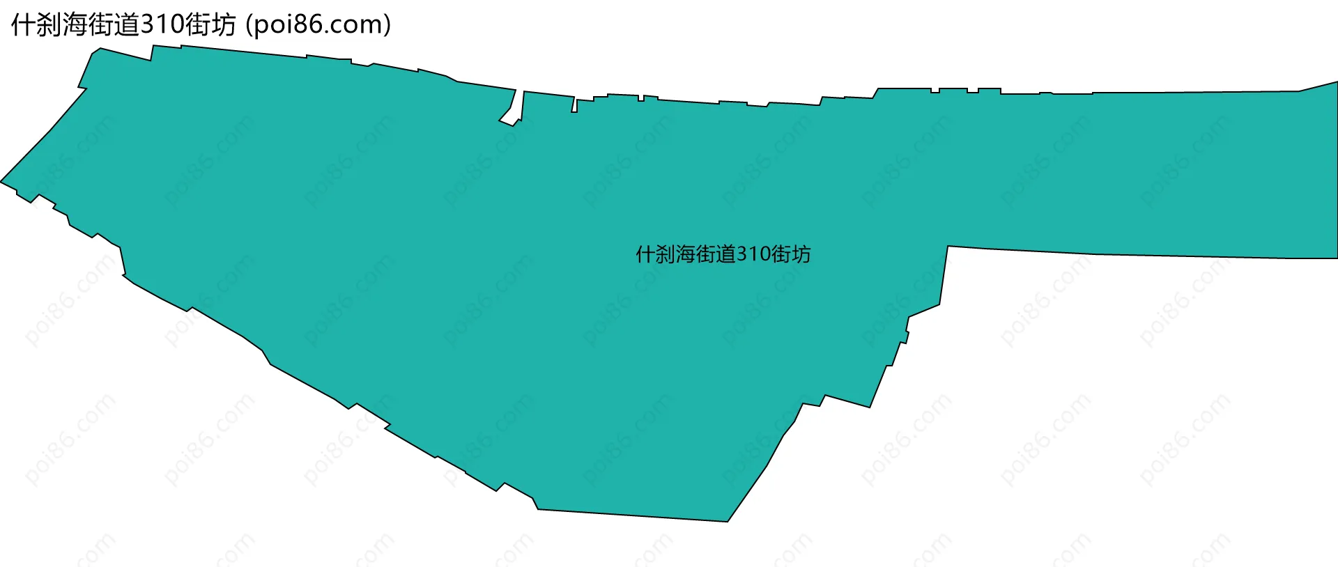 什刹海街道310街坊边界地图