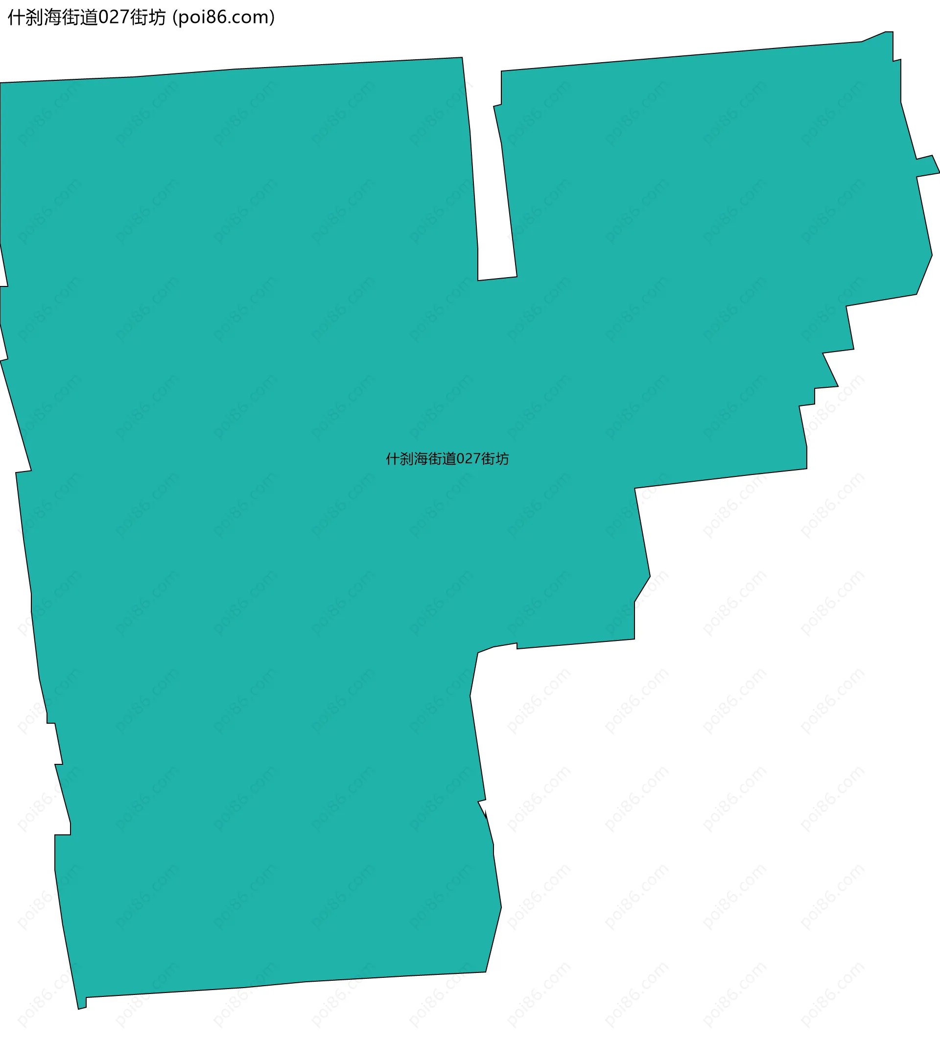 什刹海街道027街坊边界地图