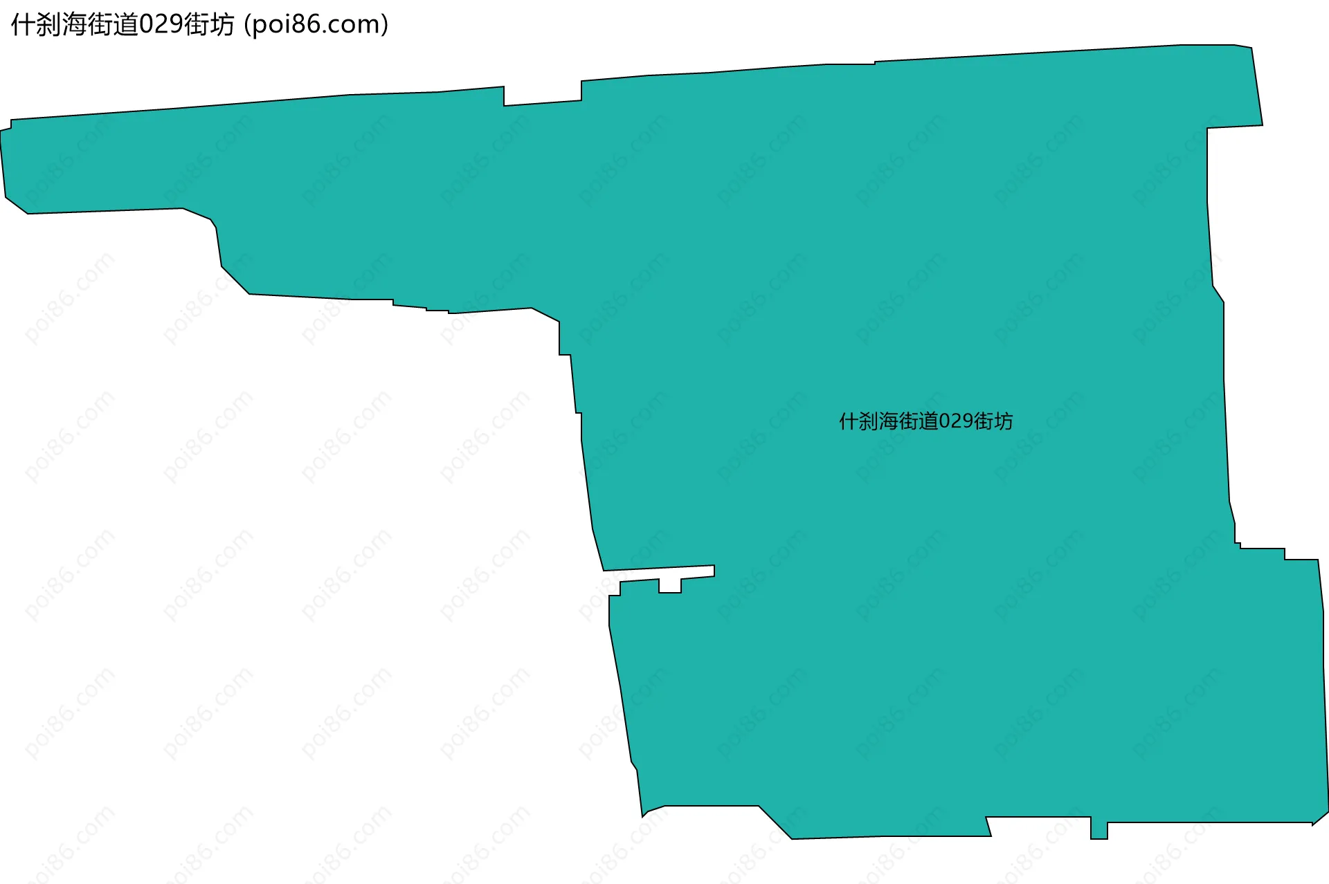 什刹海街道029街坊边界地图