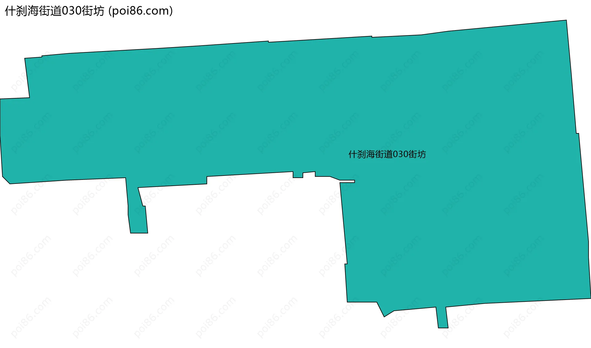 什刹海街道030街坊边界地图