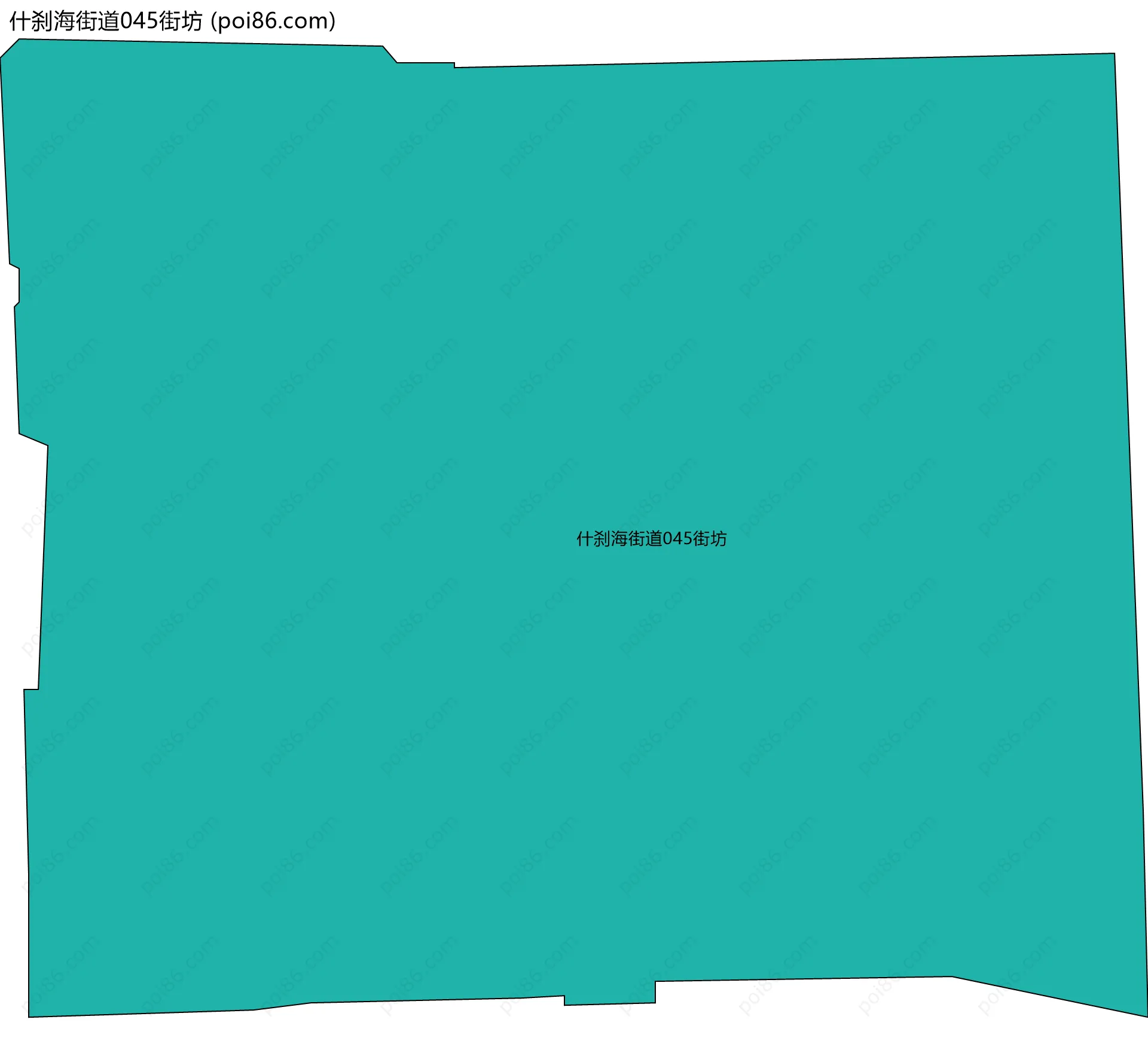 什刹海街道045街坊边界地图