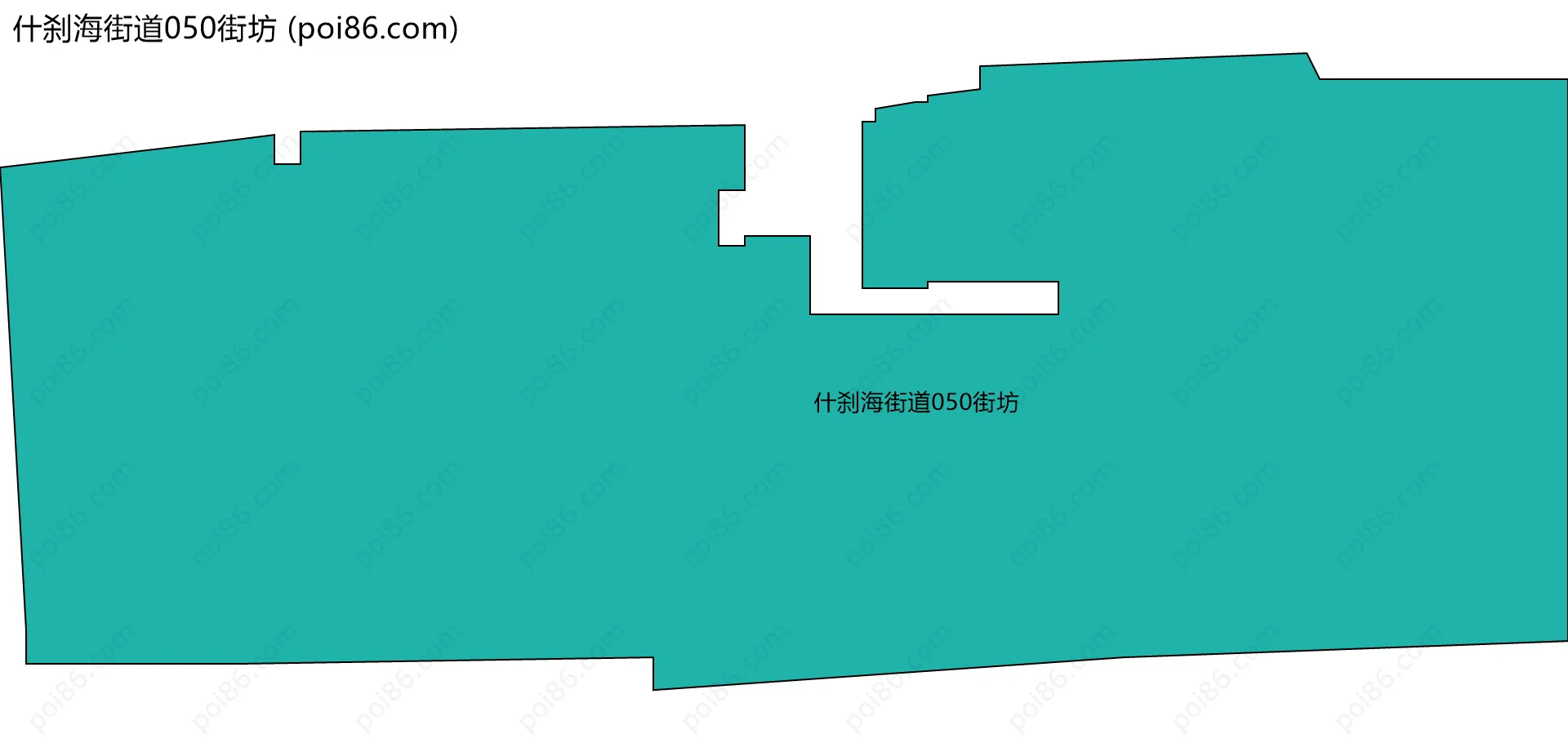 什刹海街道050街坊边界地图