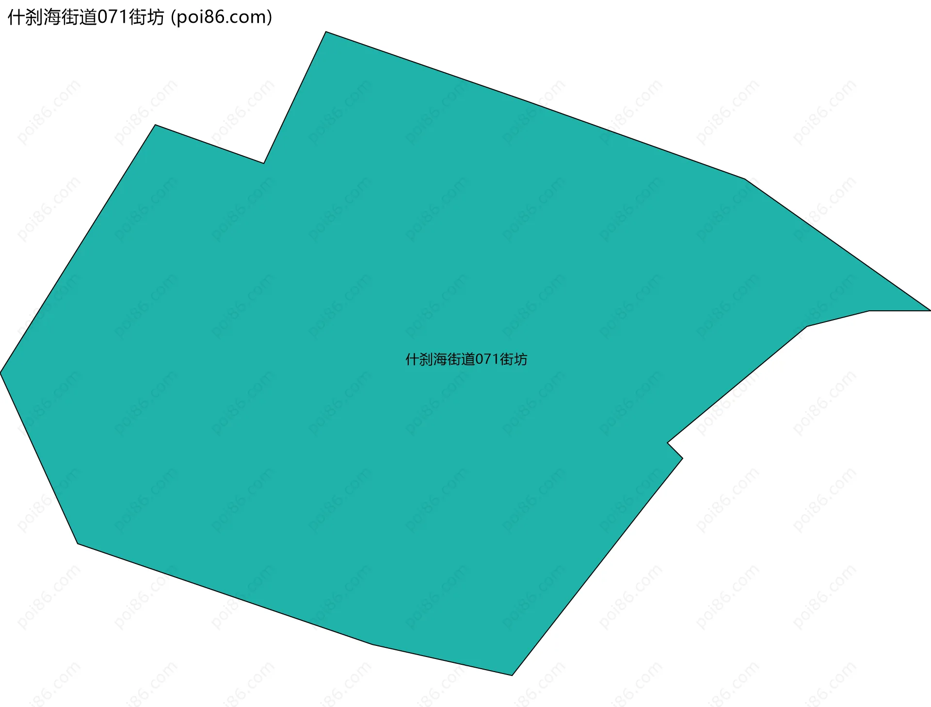 什刹海街道071街坊边界地图