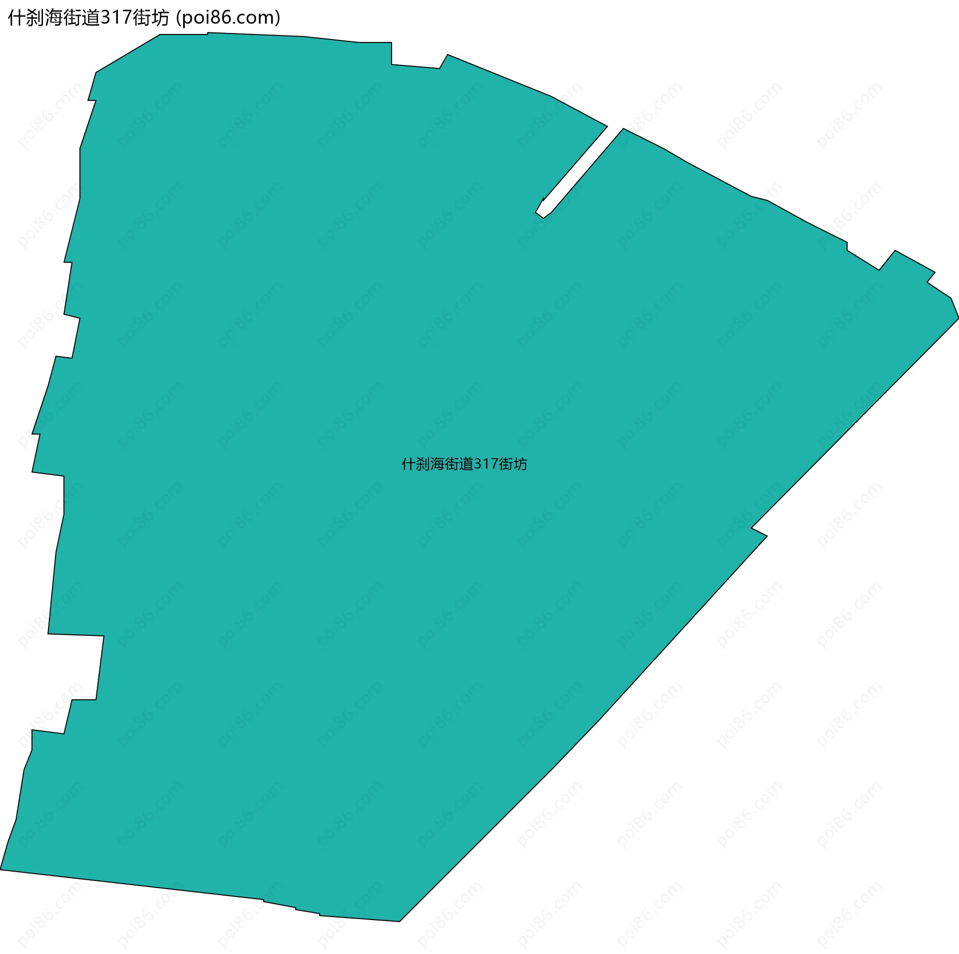 什刹海街道317街坊边界地图