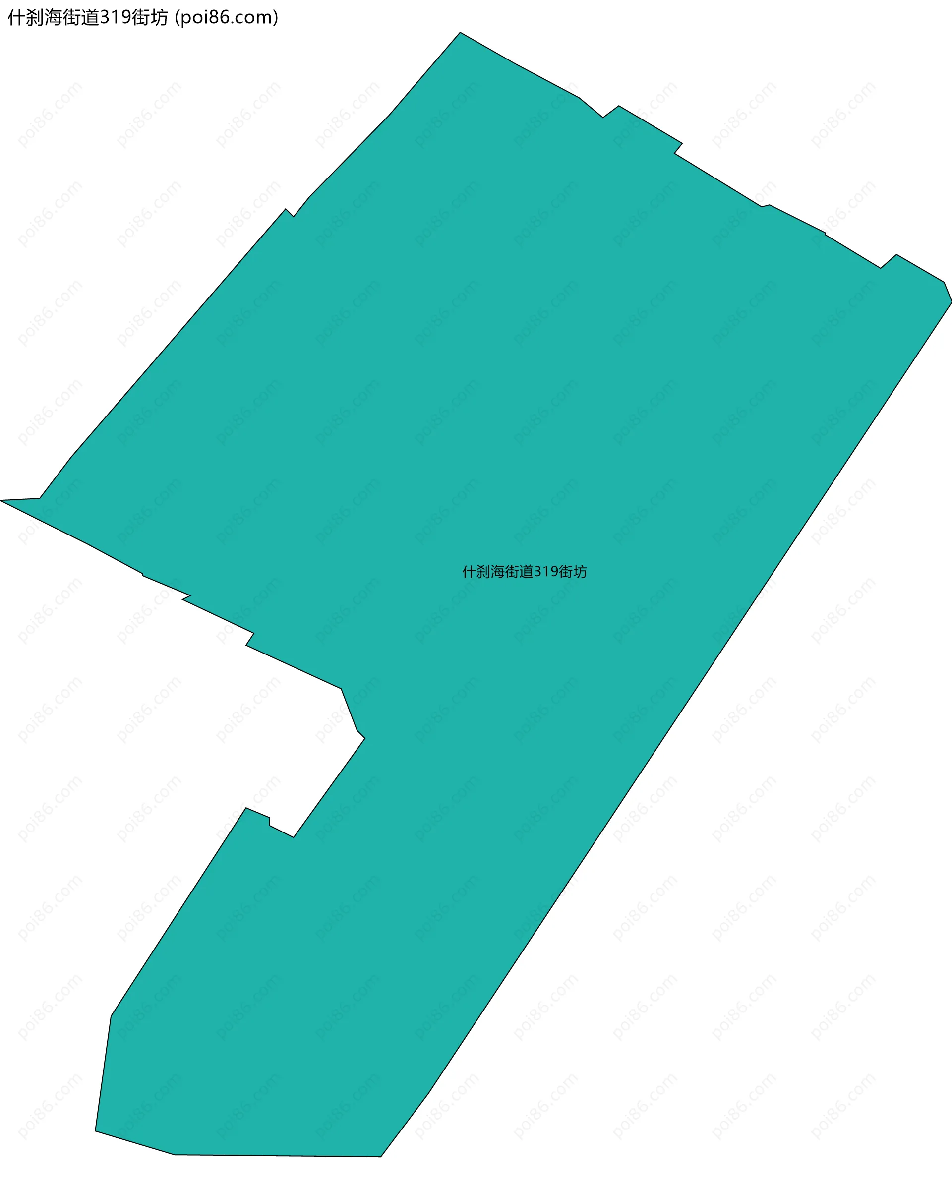 什刹海街道319街坊边界地图