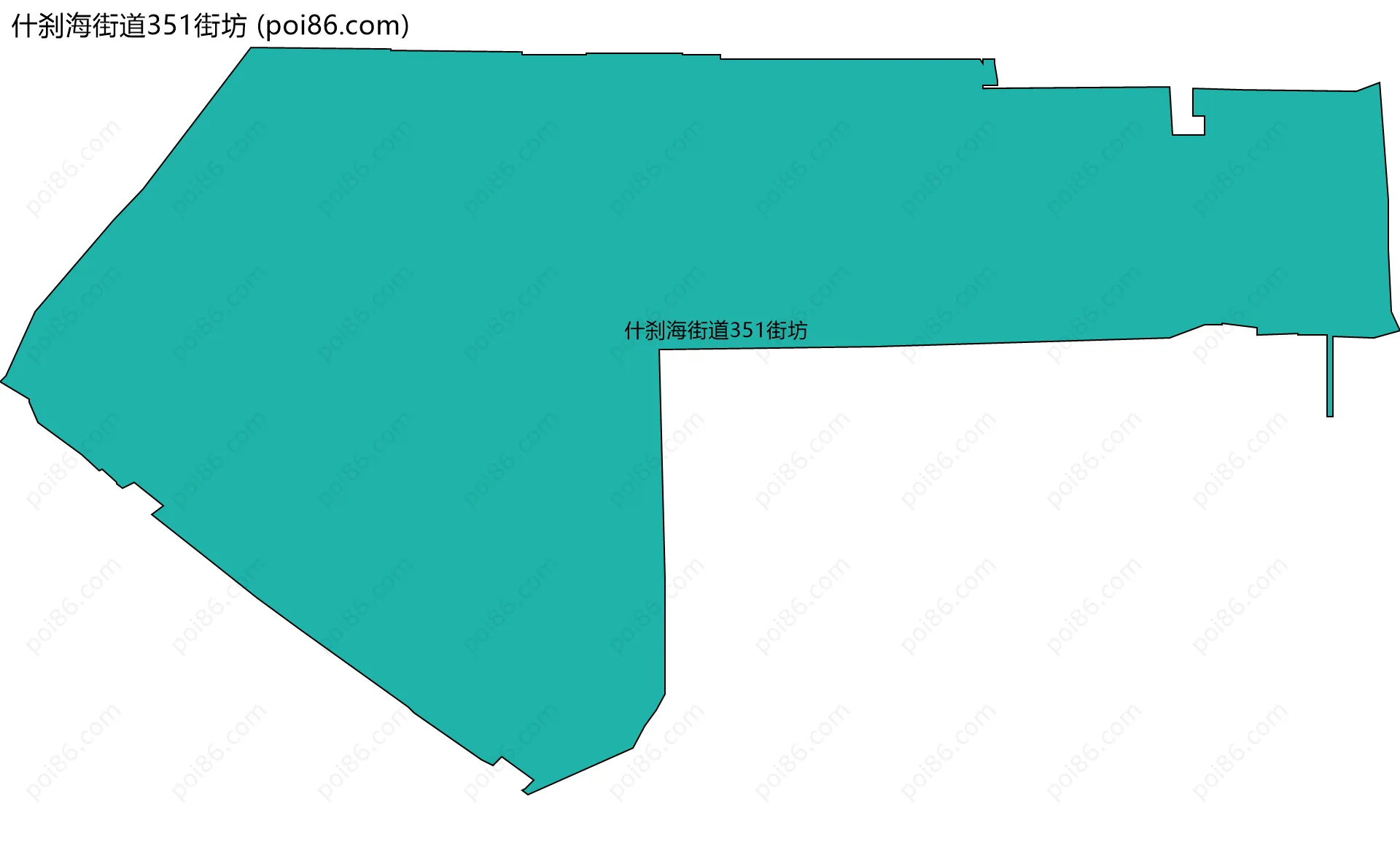 什刹海街道351街坊边界地图