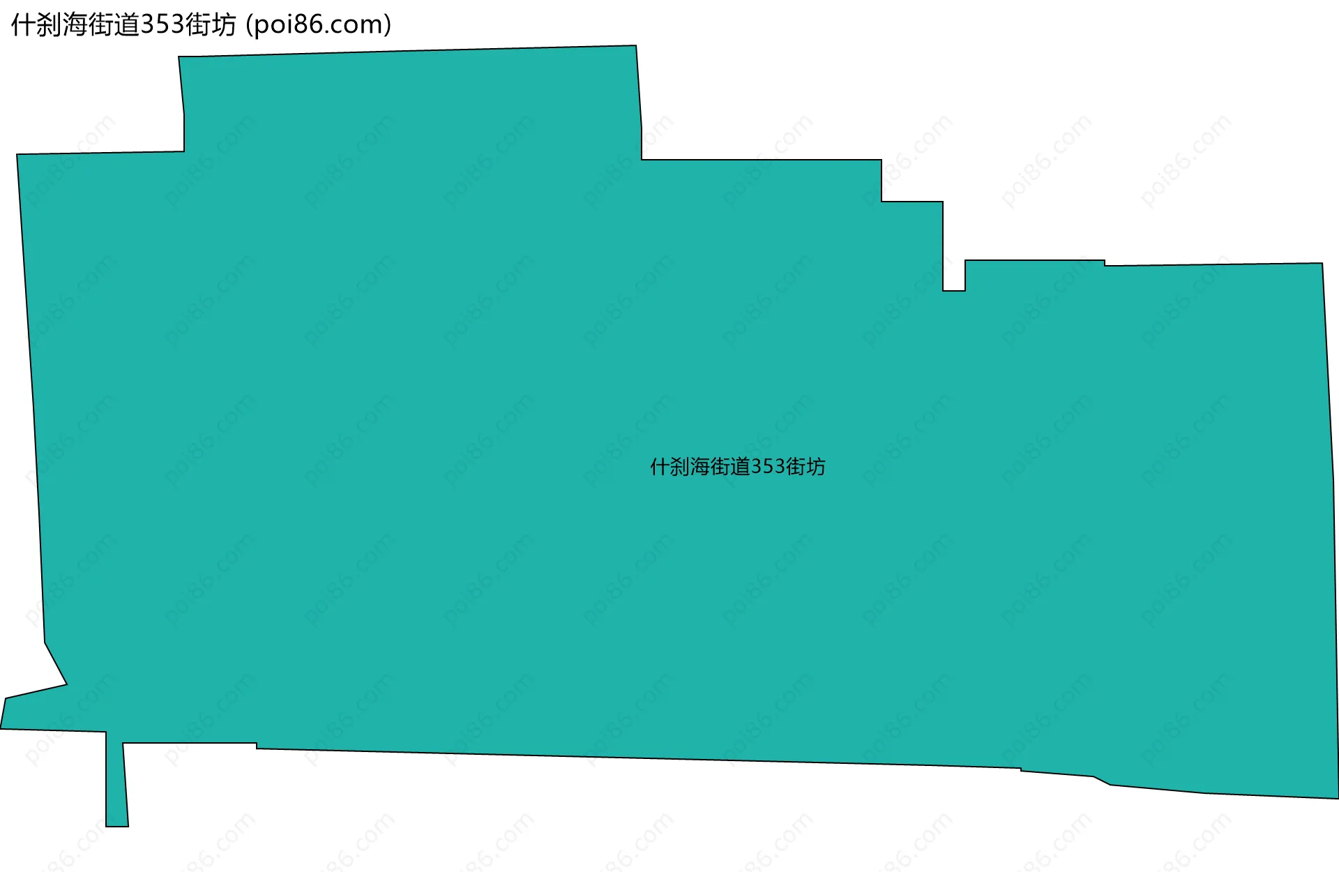 什刹海街道353街坊边界地图