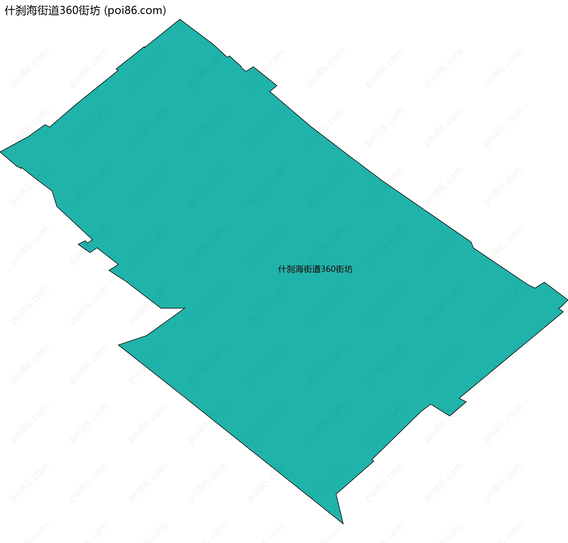 什刹海街道360街坊边界地图