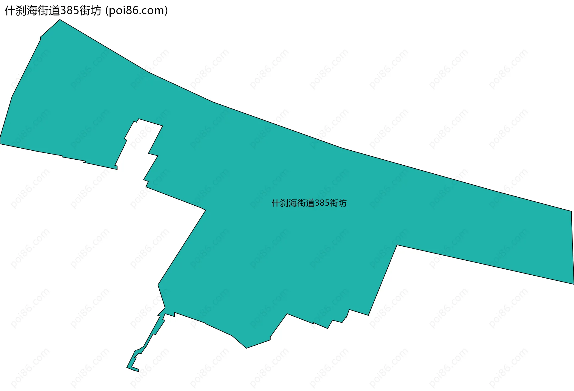 什刹海街道385街坊边界地图