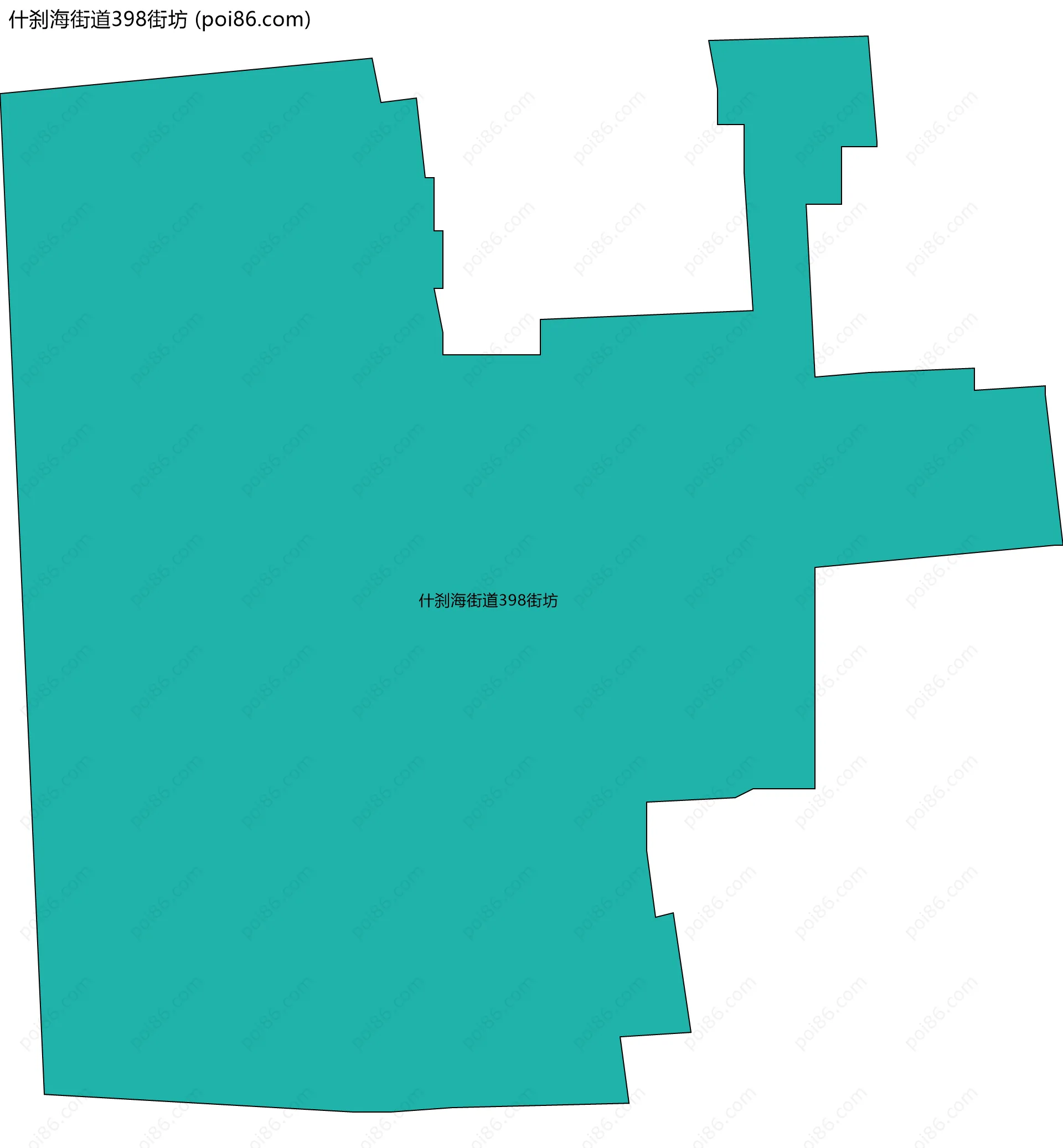 什刹海街道398街坊边界地图