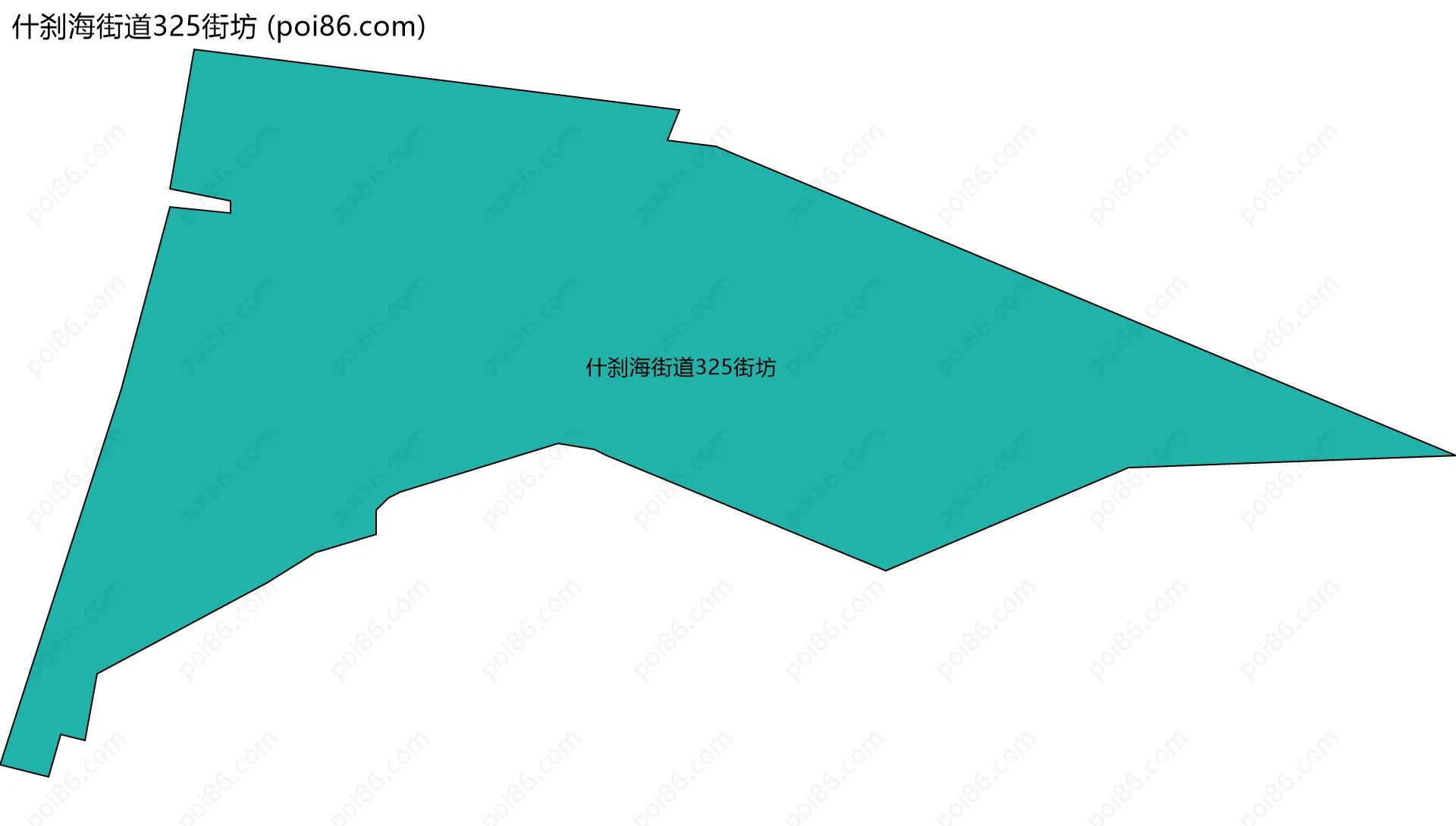 什刹海街道325街坊边界地图