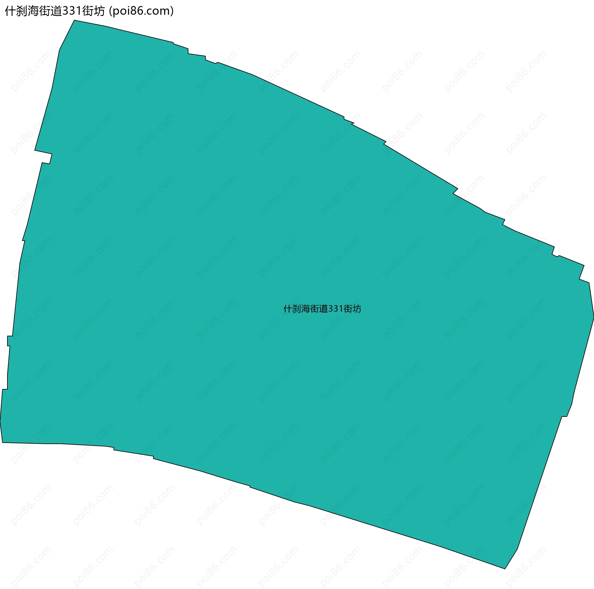 什刹海街道331街坊边界地图