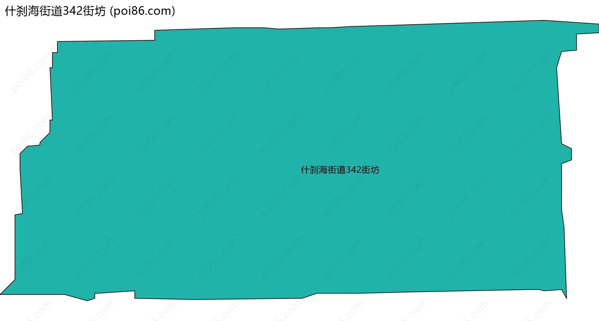 什刹海街道342街坊边界地图