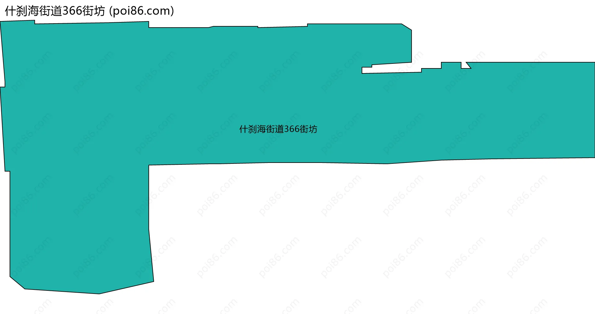 什刹海街道366街坊边界地图