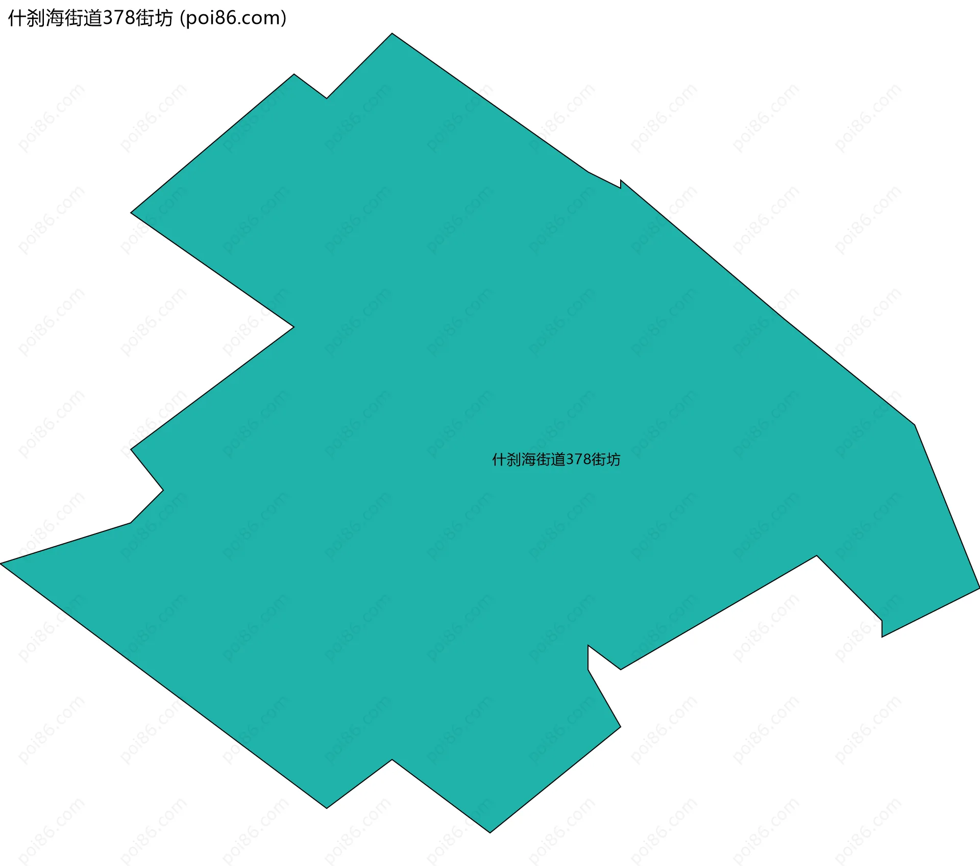 什刹海街道378街坊边界地图