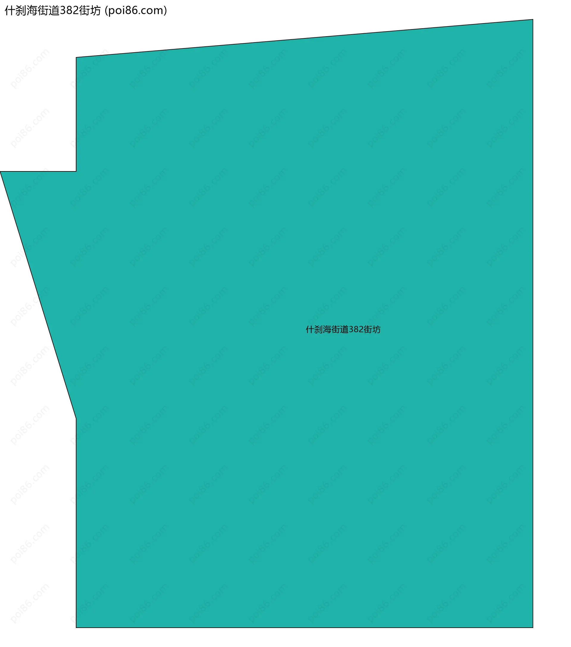 什刹海街道382街坊边界地图