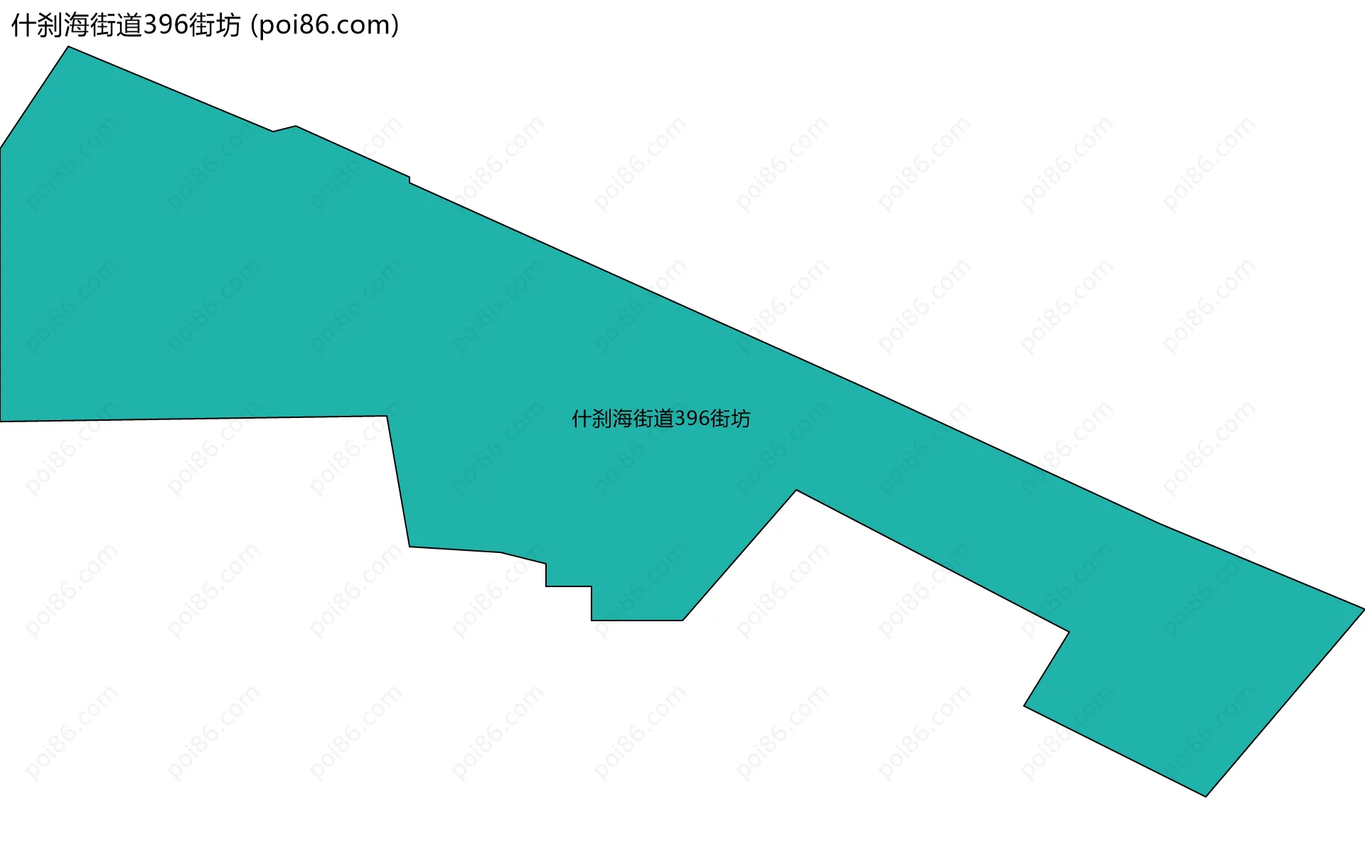 什刹海街道396街坊边界地图