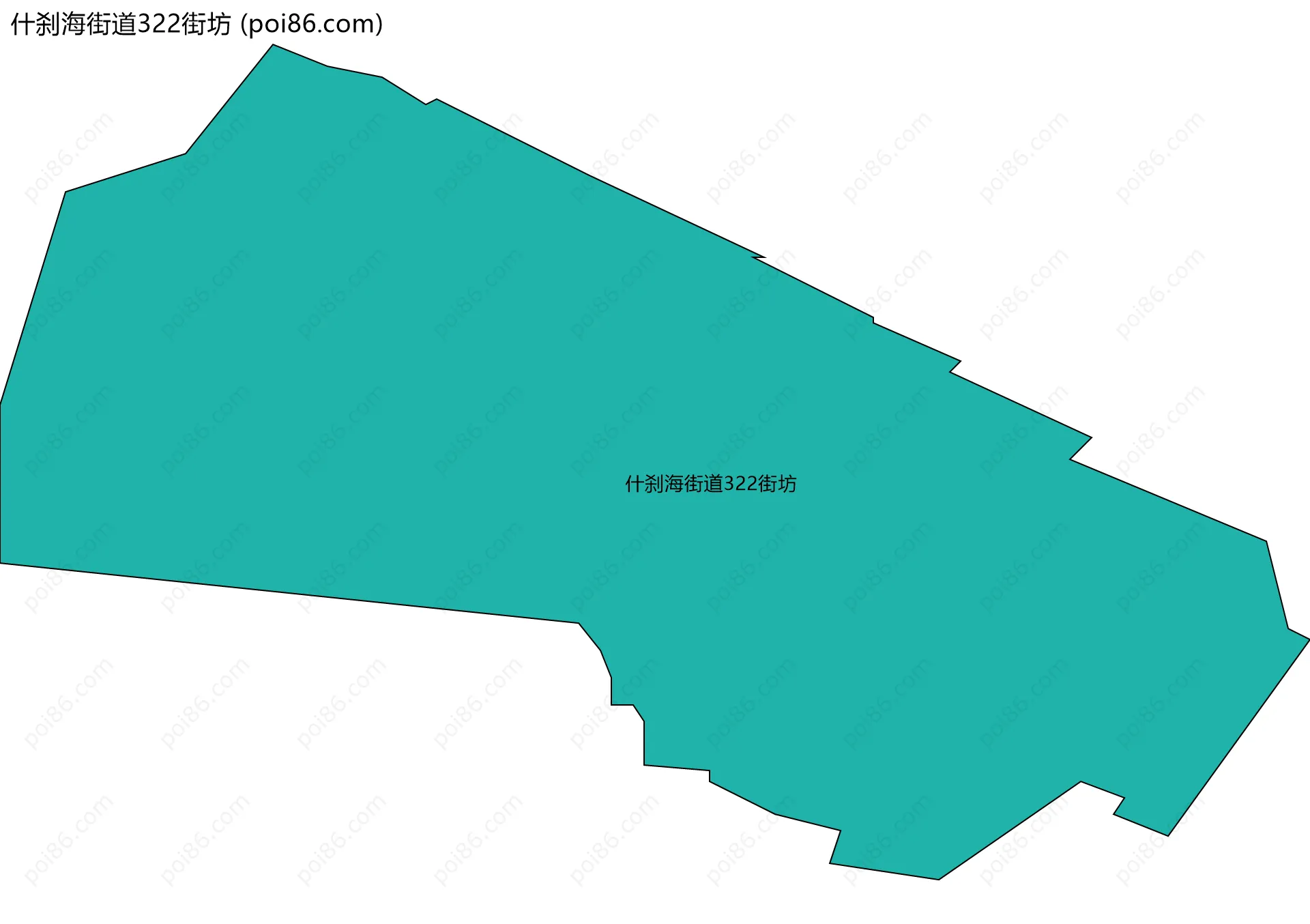 什刹海街道322街坊边界地图