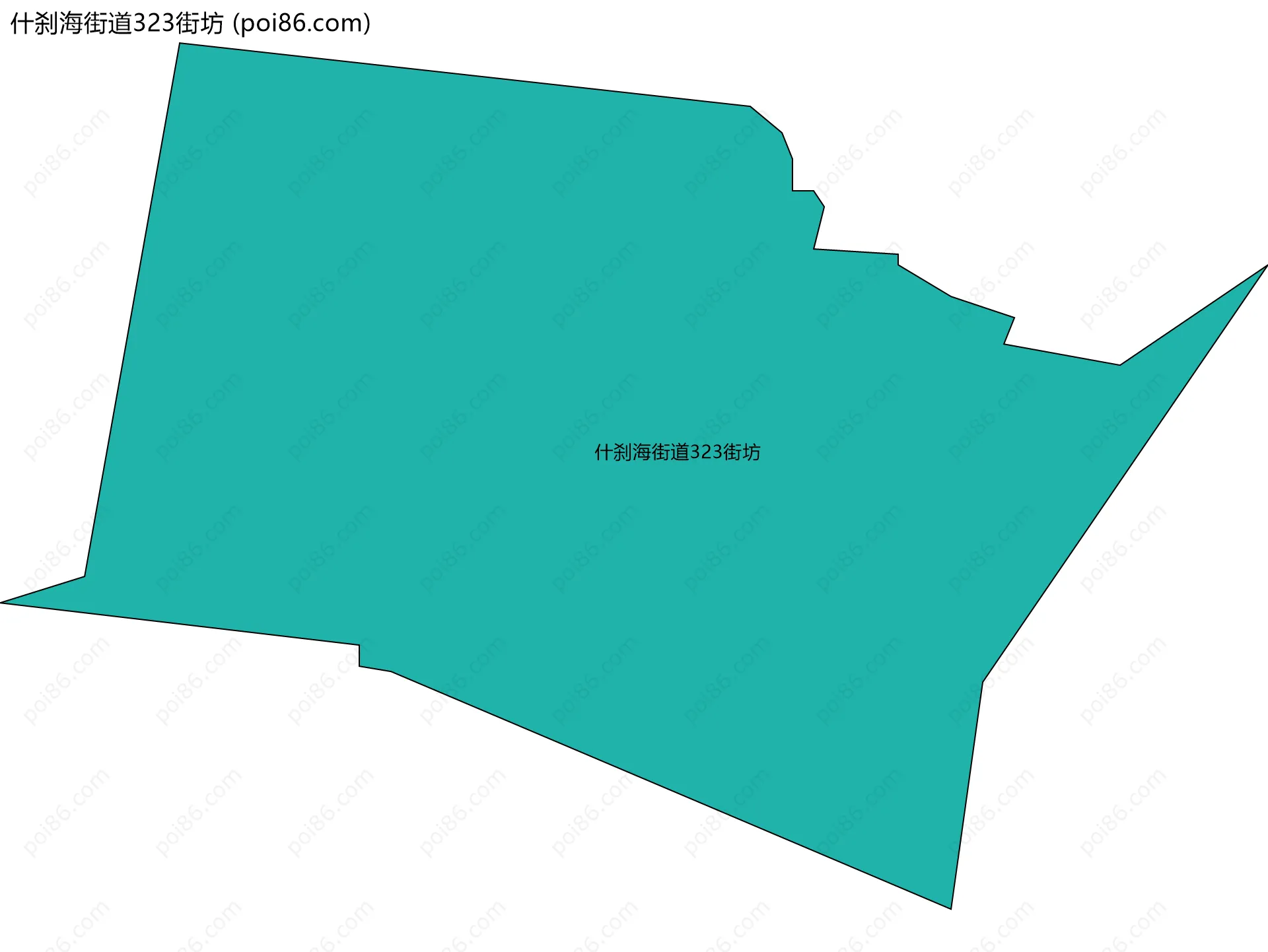 什刹海街道323街坊边界地图