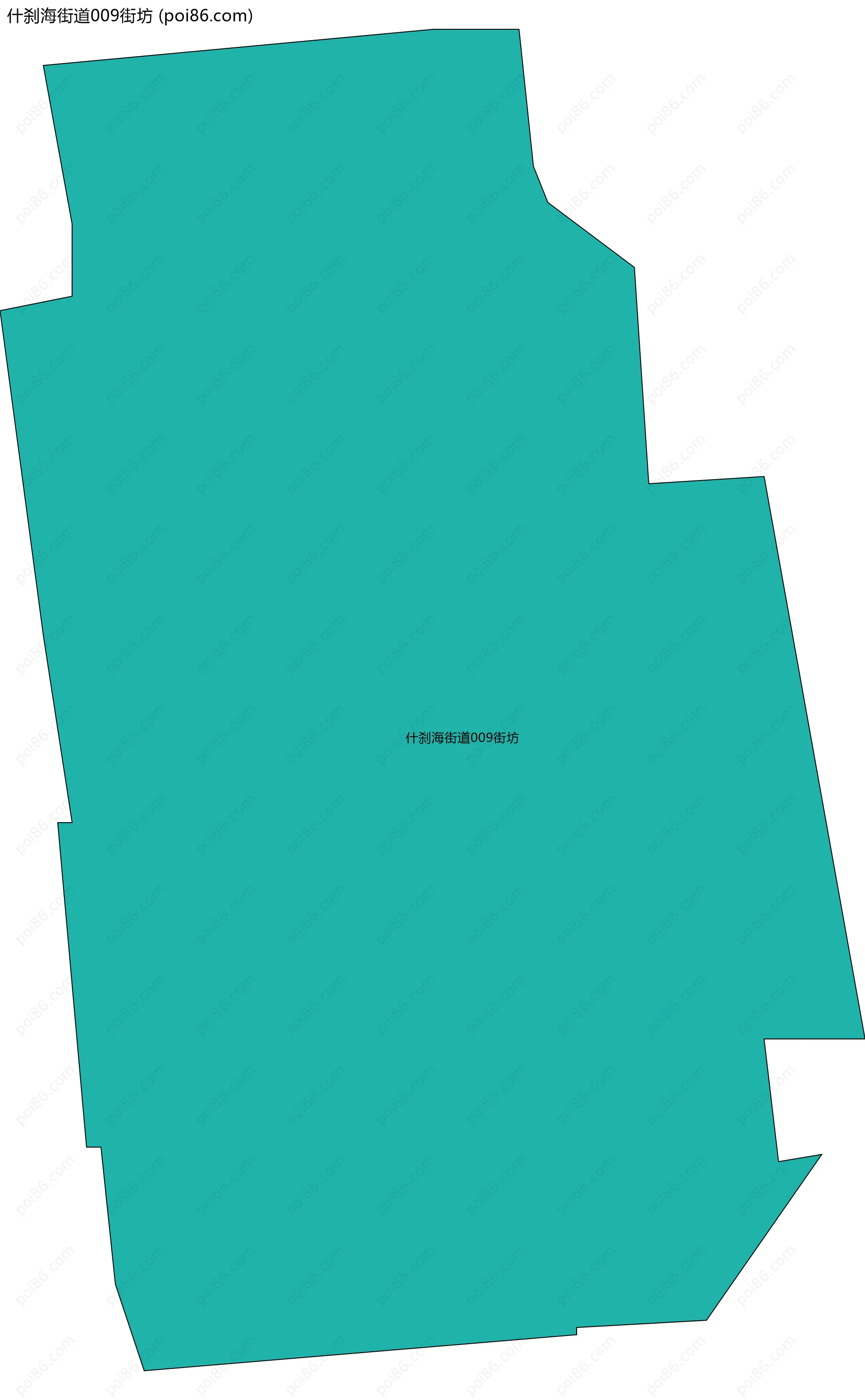 什刹海街道009街坊边界地图