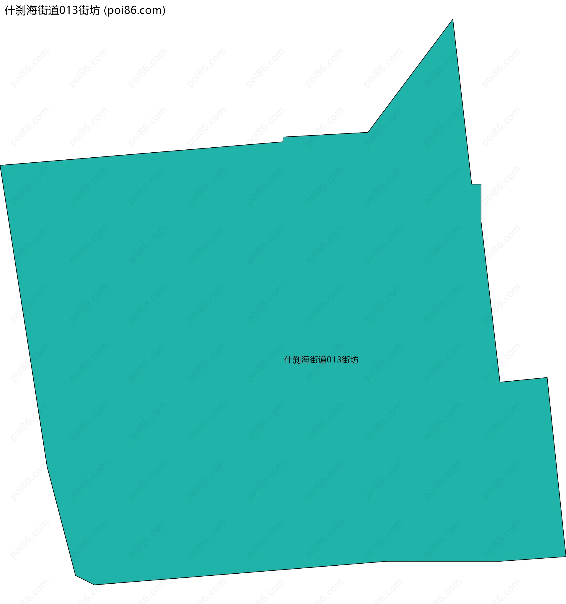 什刹海街道013街坊边界地图