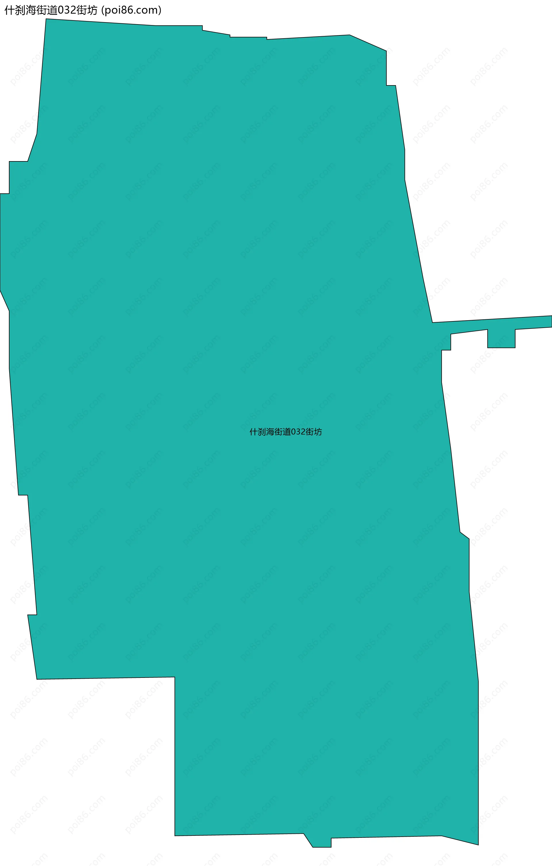什刹海街道032街坊边界地图