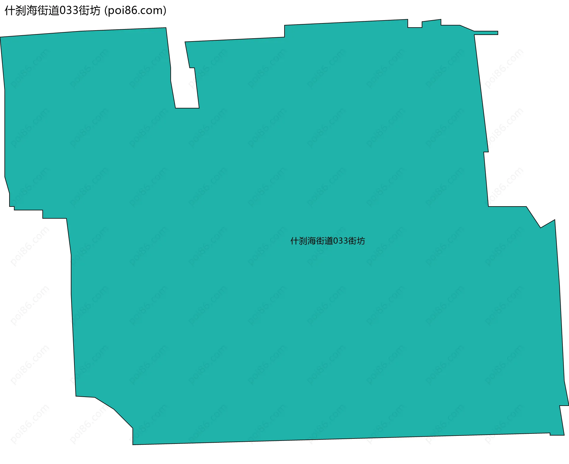 什刹海街道033街坊边界地图