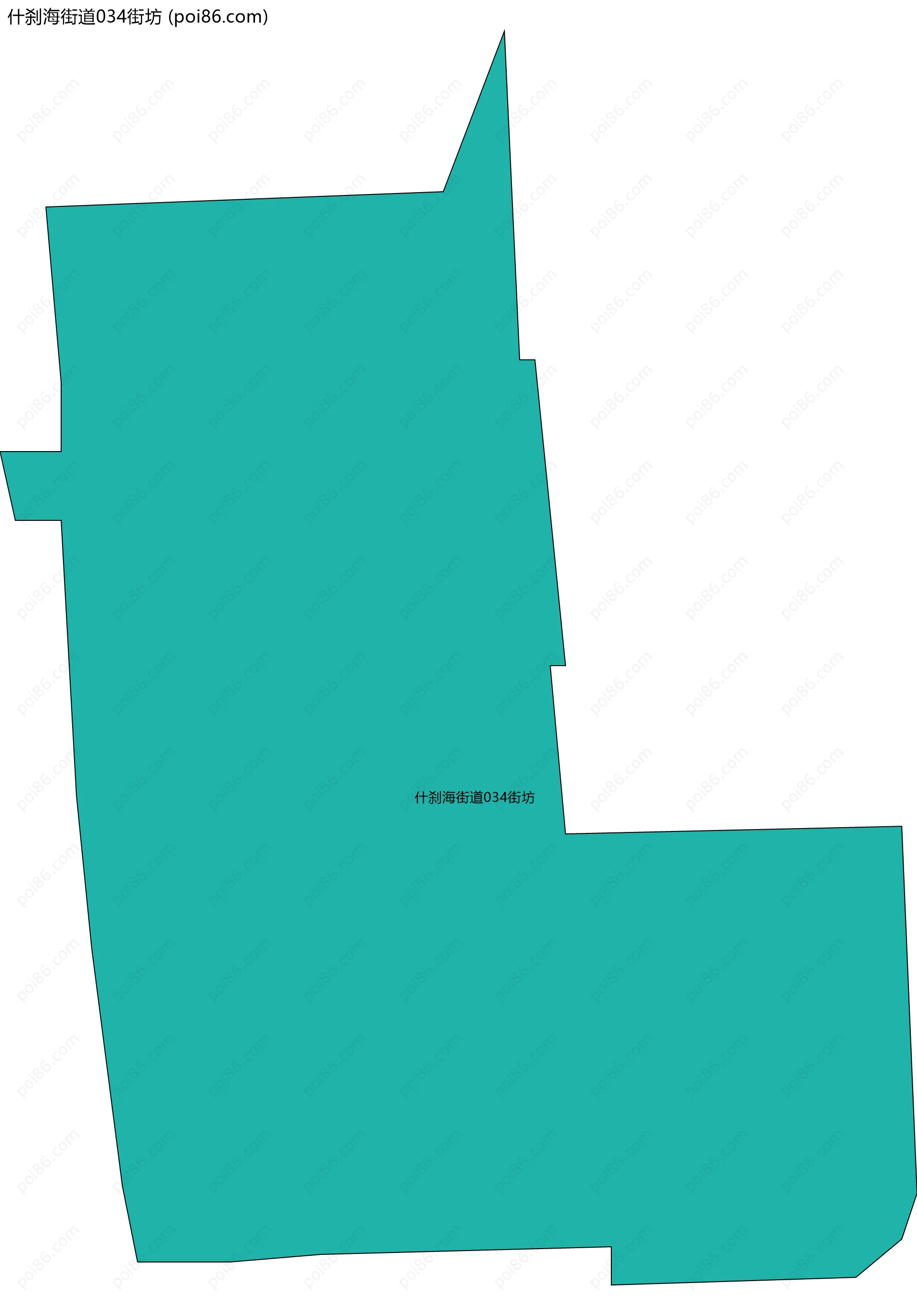 什刹海街道034街坊边界地图